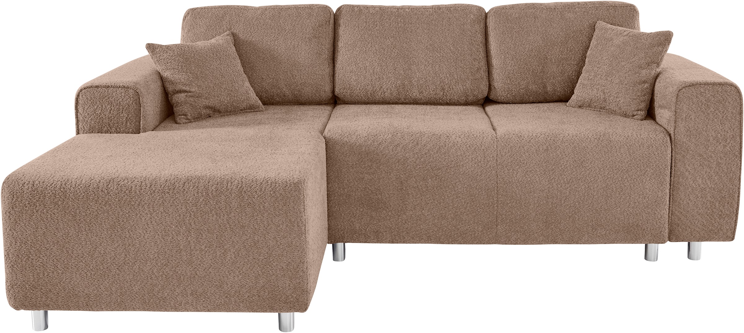Guido Maria Kretschmer Home&Living Ecksofa »Györ«, L-Form, wahlweise mit Bettfunktion und Bettkasten incl. 2 Zierkissen