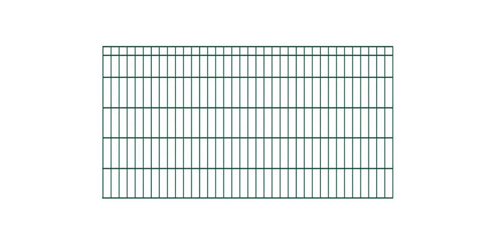 KRAUS Doppelstabmattenzaun »Dino-Pro DS-60x40«, grün, 100 cm hoch, 5 Elemente für 10 m, 6 Pfosten
