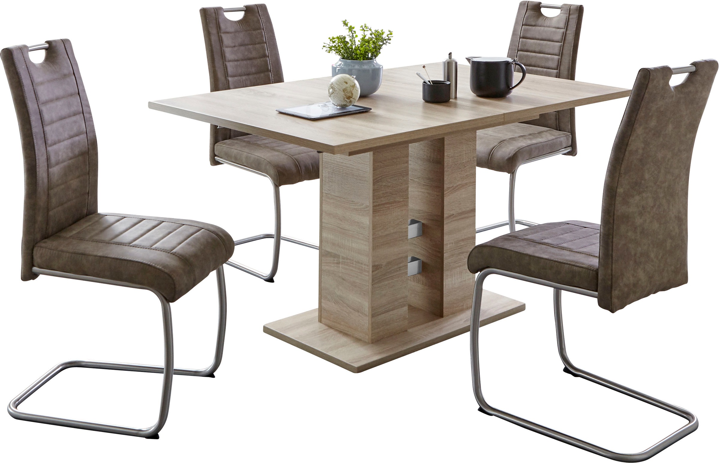 HELA Essgruppe "Ulla" Set, 5 Stk. tlg. ausziehbar 140 - 220 cm, Edelstahl, günstig online kaufen