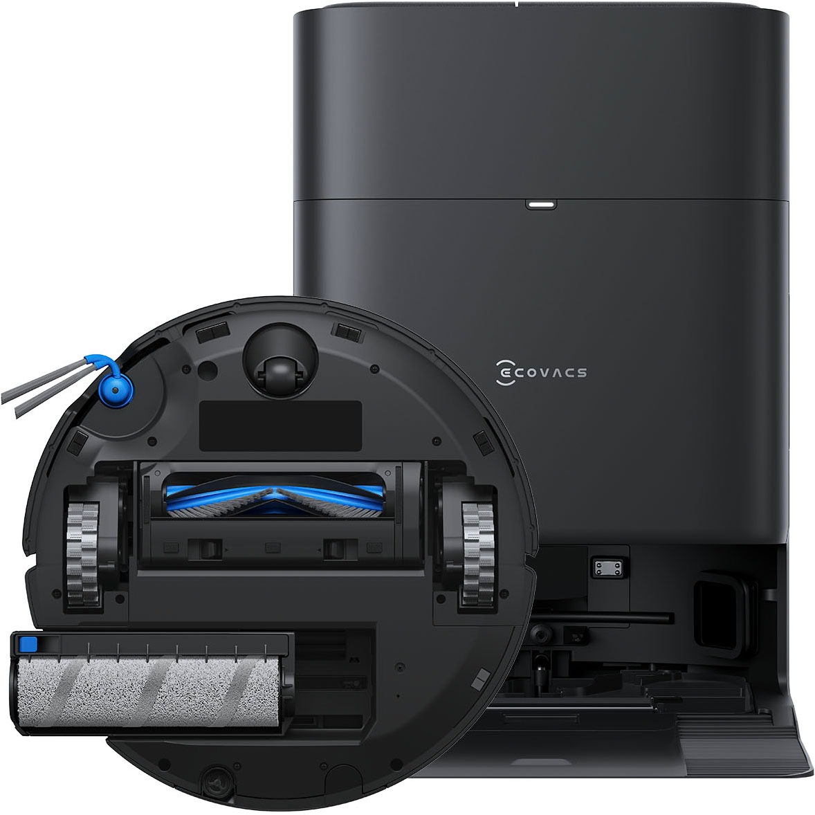 ECOVACS Nass-Trocken-Saugroboter »DEEBOT T80S OMNI (Black), OZMO ROLLER 2.0 Wischtechnologie,« 24.800 Pa Saugleistung, Triple Lift 10 mm