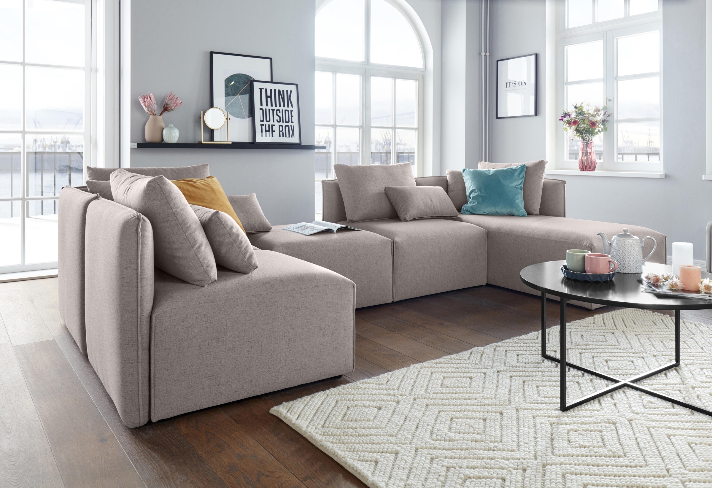 OTTO home Wohnlandschaft "Nöre U-Form" 5 Teile, in vielen Bezugsqualitäten günstig online kaufen