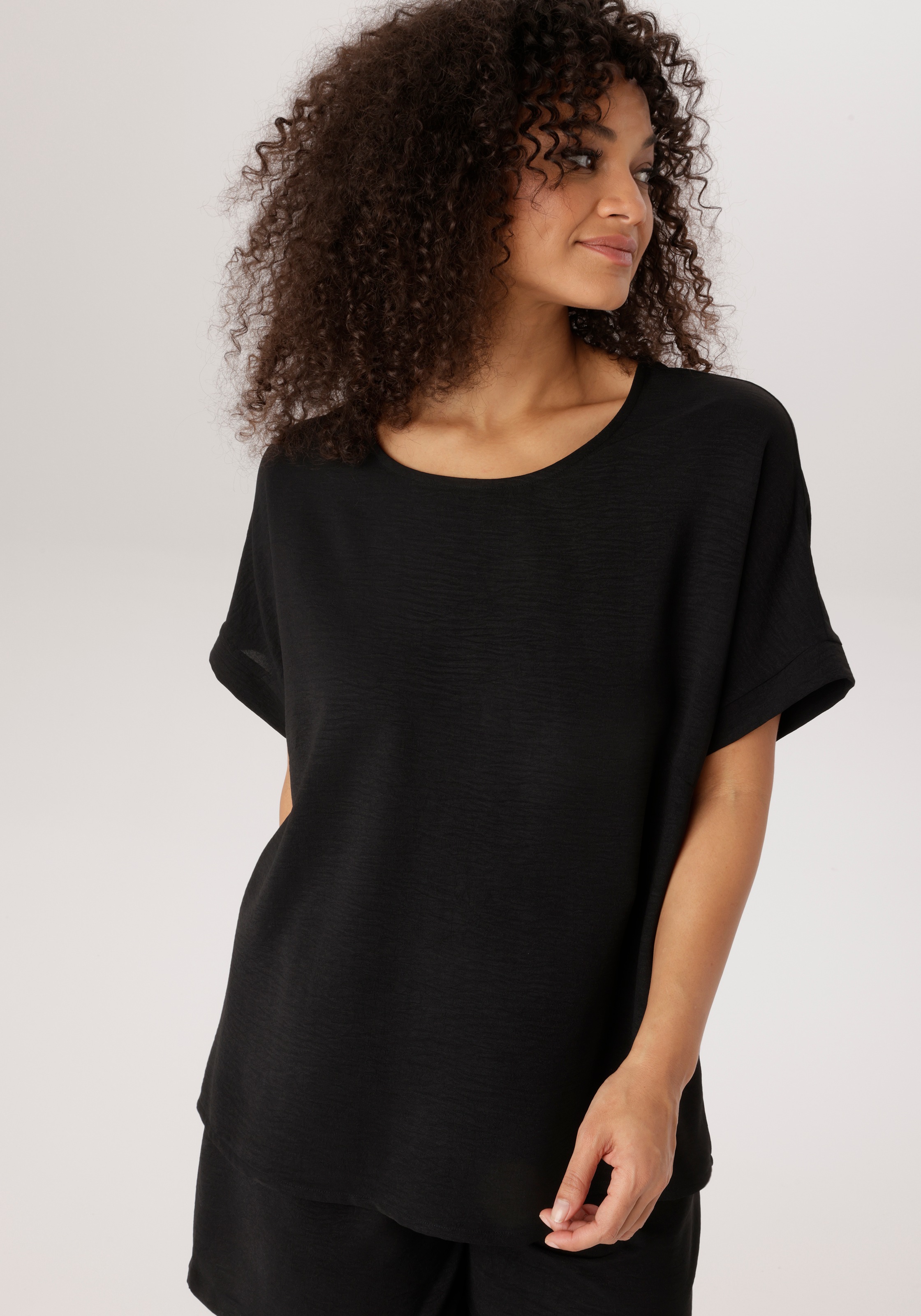 Aniston PLUS Schlupfbluse in weicher Pique-Qualität - NEUE KOLLEKTION günstig online kaufen