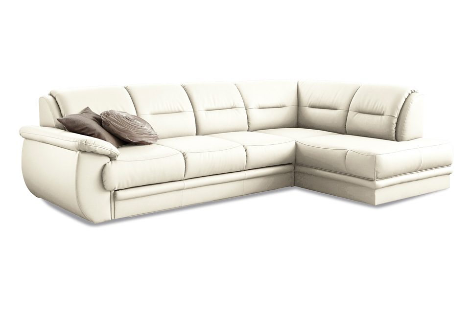 sit&more Ecksofa "Mailand L-Form, B: 250 cm, Komfortsitzhöhe 46 cm" mit Schlaffunktion, Eckcouch in Kunstleder & Stoff