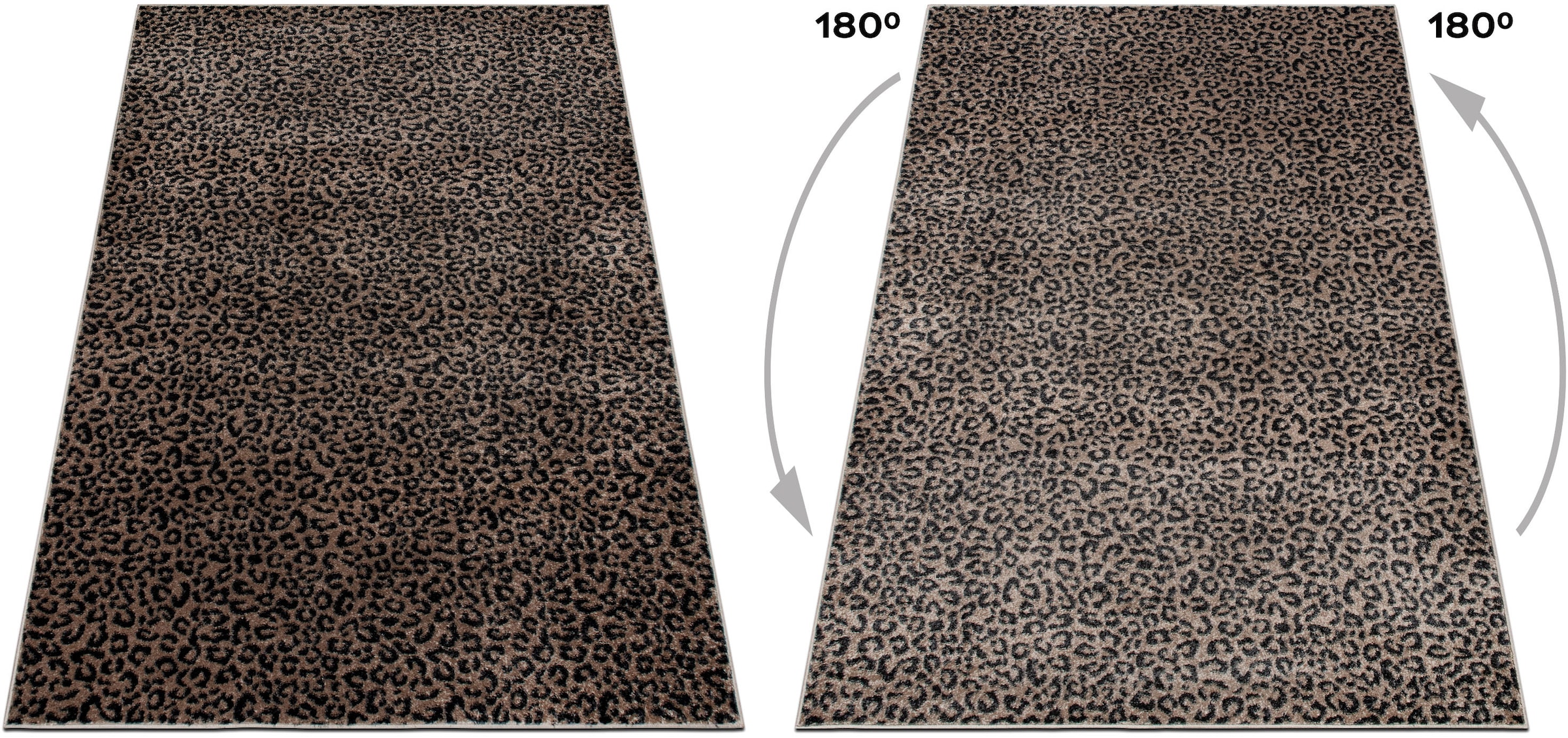 OTTO home Teppich »Fynna, Leoparden-Muster, Animalprint« rechteckig 9 mm Höhe besonders weicher Flor, Wohnzimmer, Schlafzimmer, Esszimmer, Leo