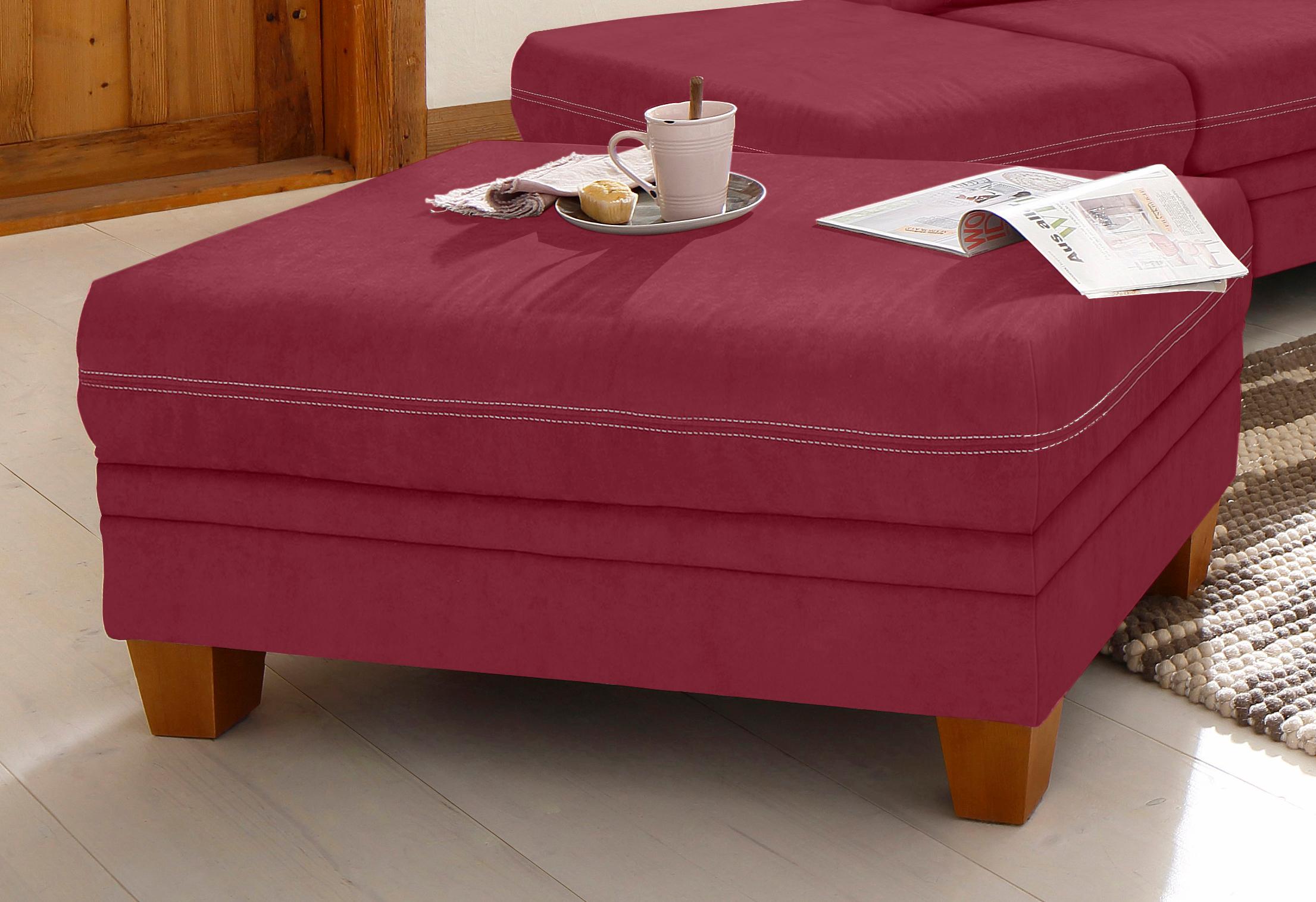 OTTO home Hocker "Husum" mit Kontrastnaht