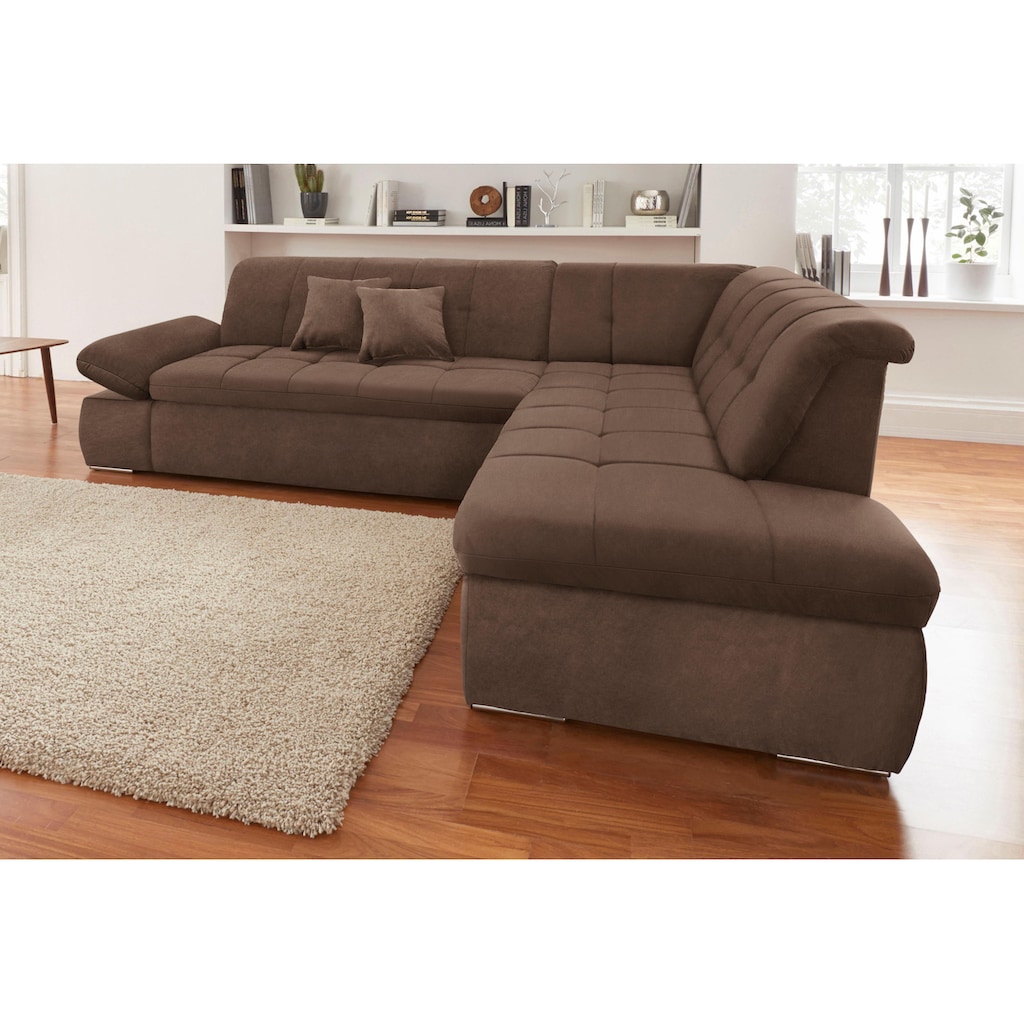 DOMO collection Ecksofa »NMoric incl. Zierkissen B/T/H: 273/216/80 cm«