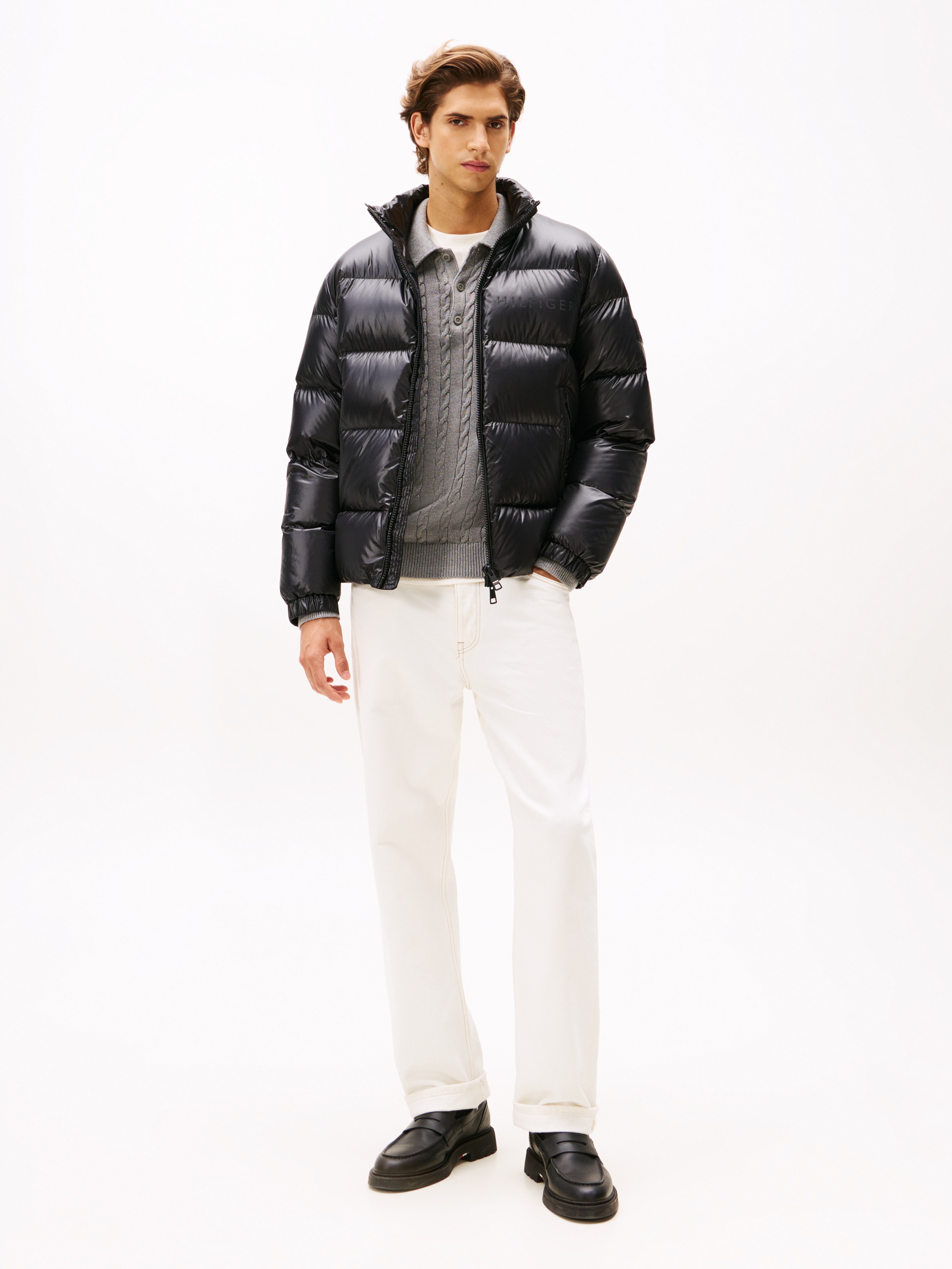 Thumbnail - Tommy Hilfiger Steppjacke "SHINY DOWN STAND PUFFER" Winterjacke, Outdoorjacke, glänzende Oberfläche