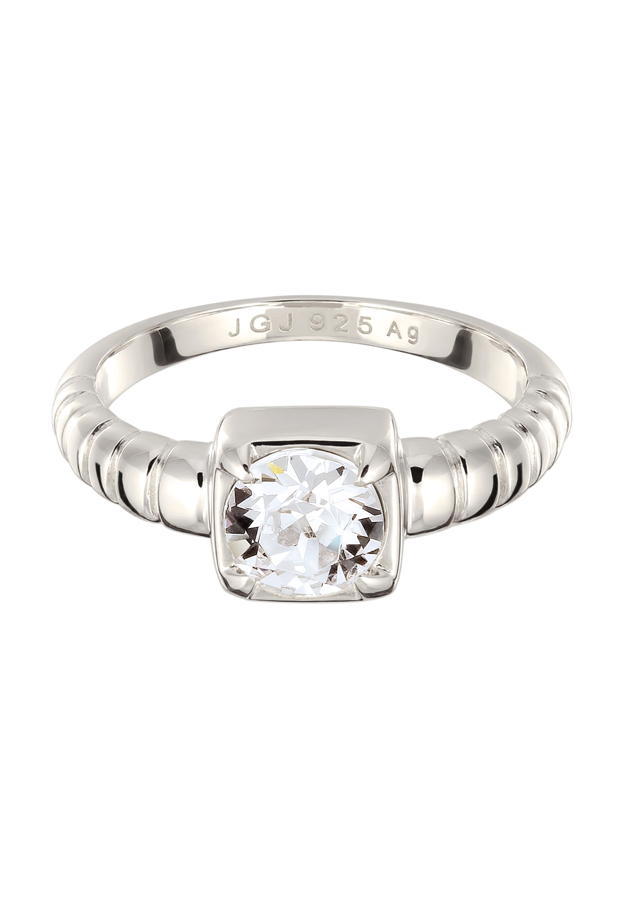 Elli Silberring »Ring Kristalle von Swarovski(R) Weiß 925 Sterling Silber«
