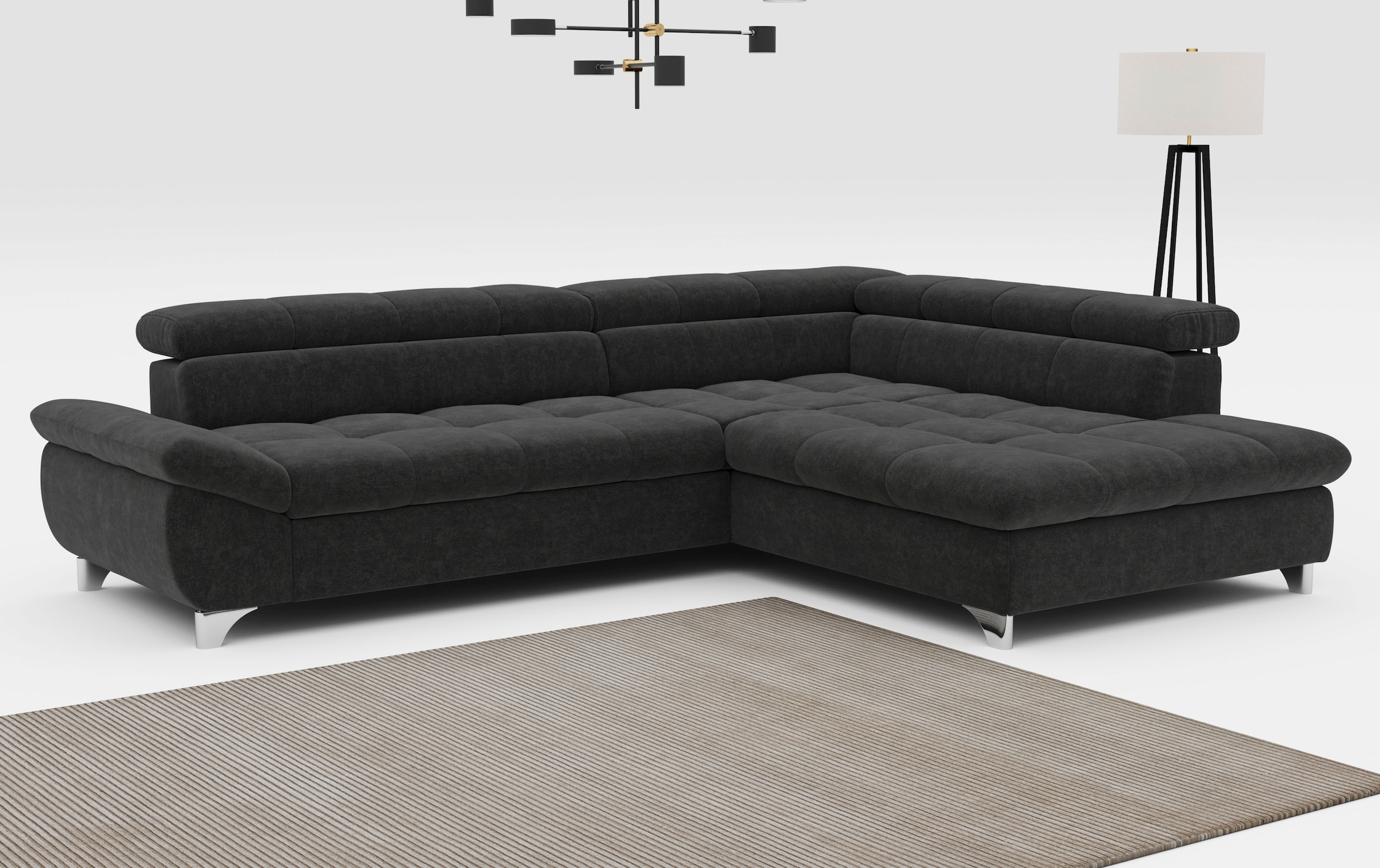 COTTA Ecksofa "Gemini L-Form, B: 312 cm" mit Kopfteilverstellung, optional Schlaffunktion
