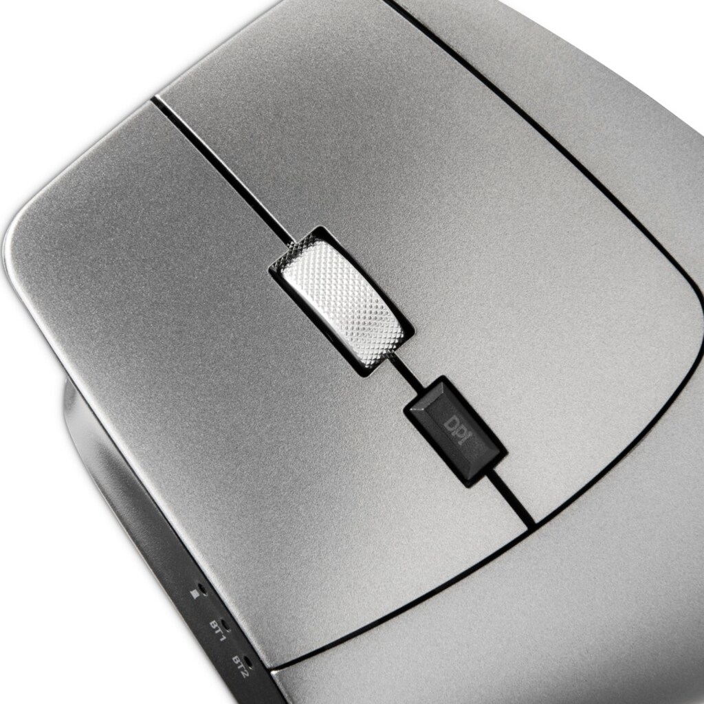 Hama ergonomische Maus »Ergonomische Maus, wireless, aufladbarer Akku, für drei Geräte«, RF kabellos + Bluetooth