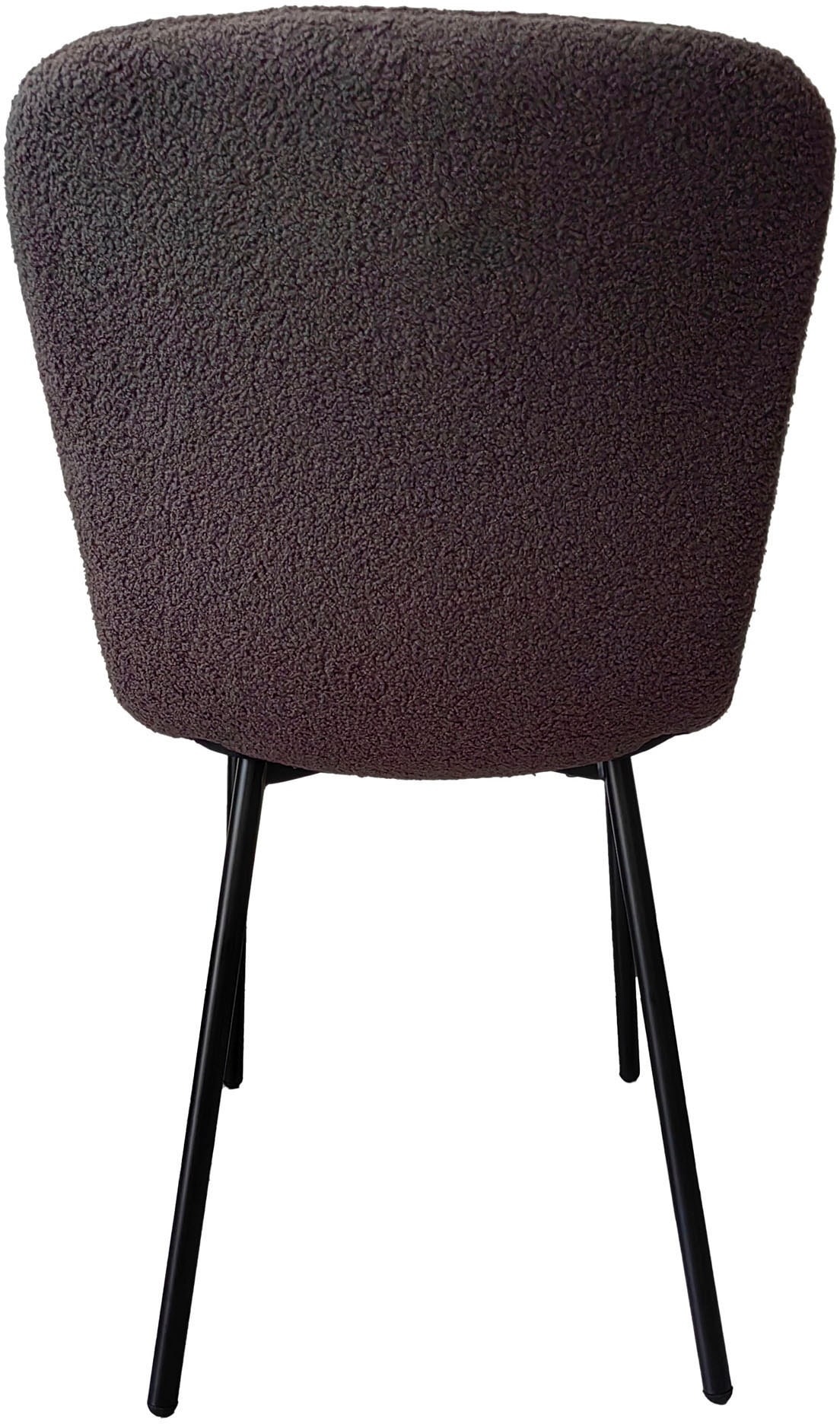SalesFever 4-Fußstuhl, (Set), 4 St., Bouclé, ergonomisch geformte Sitzfläche und Rückenlehne