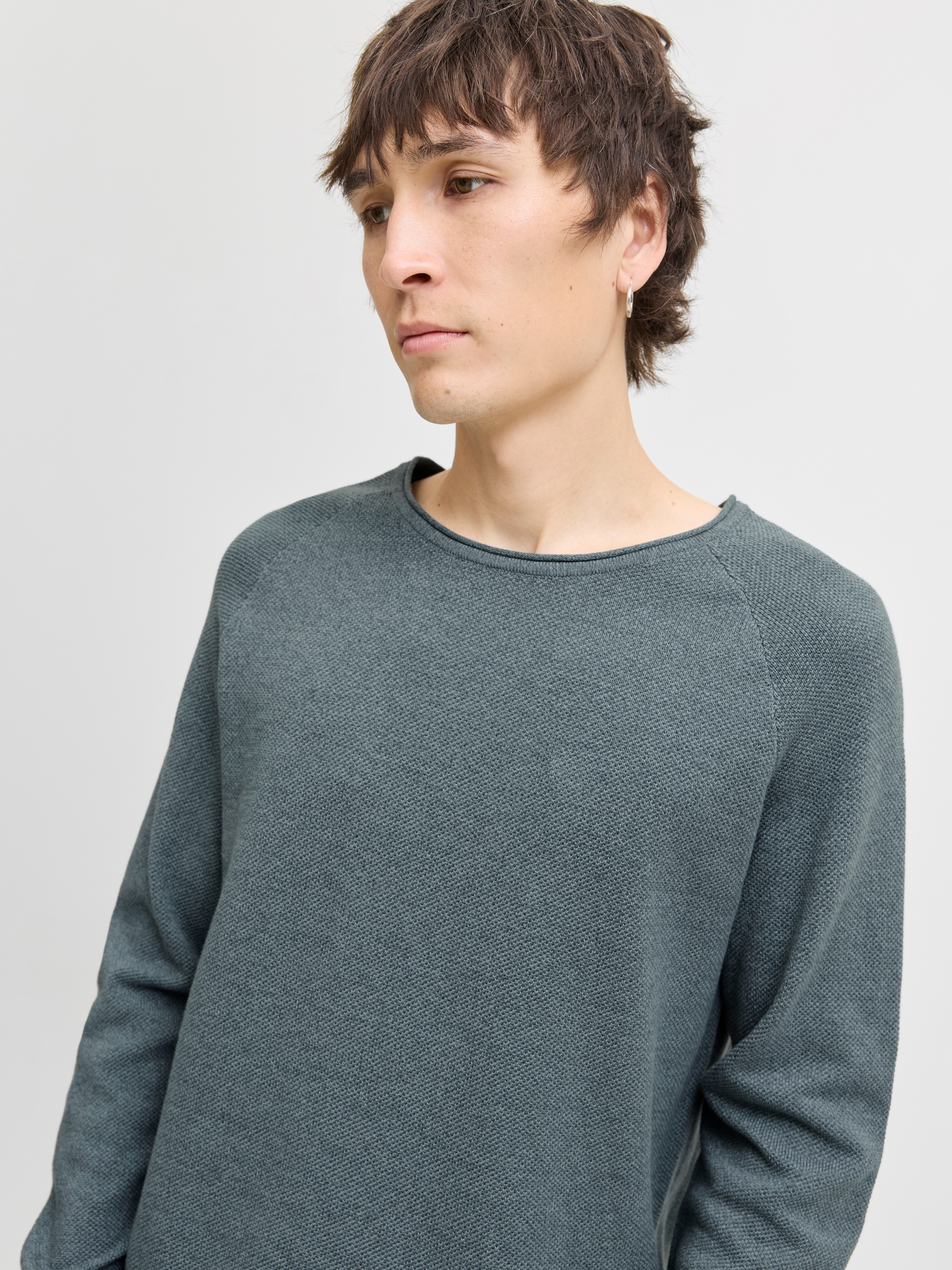 Jack & Jones Rundhalspullover "JJEHILL KNIT CREW NECK NOOS", aus Strukturst günstig online kaufen