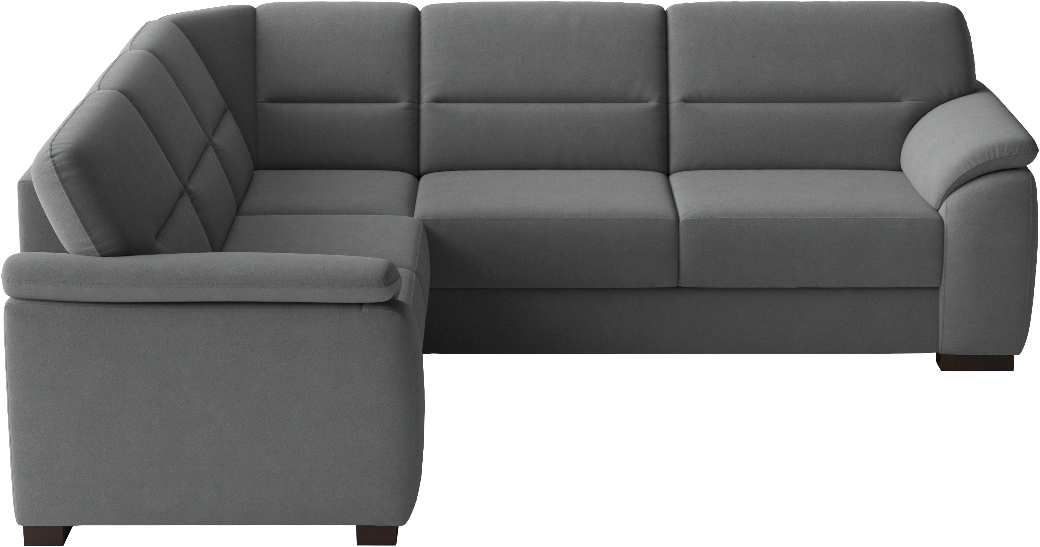 sit&more Ecksofa "Montego L-Form, B: 256 cm, große Stoffauswahl, Komfortsitzhöhe 46 cm" mit Schlaffunktion, optional Schubkasten mit Stauraum