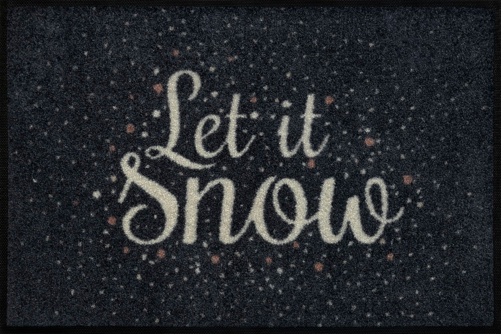wash+dry by Kleen-Tex Fußmatte »Let it Snow«, rechteckig, Schmutzfangmatte, mit Spruch, In- und Outdoor geeignet, waschbar