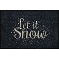 wash+dry by Kleen-Tex Fußmatte »Let it Snow«, rechteckig, 7 mm Höhe, Schmutzfangmatte, mit Spruch, In- und Outdoor geeignet, waschbar