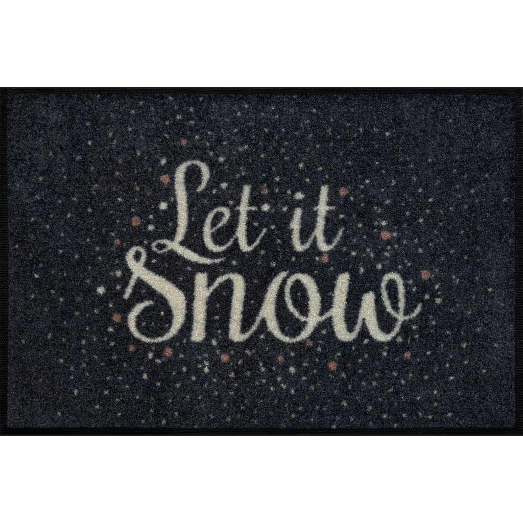wash+dry by Kleen-Tex Fußmatte »Let it Snow«, rechteckig, Schmutzfangmatte, mit Spruch, In- und Outdoor geeignet, waschbar