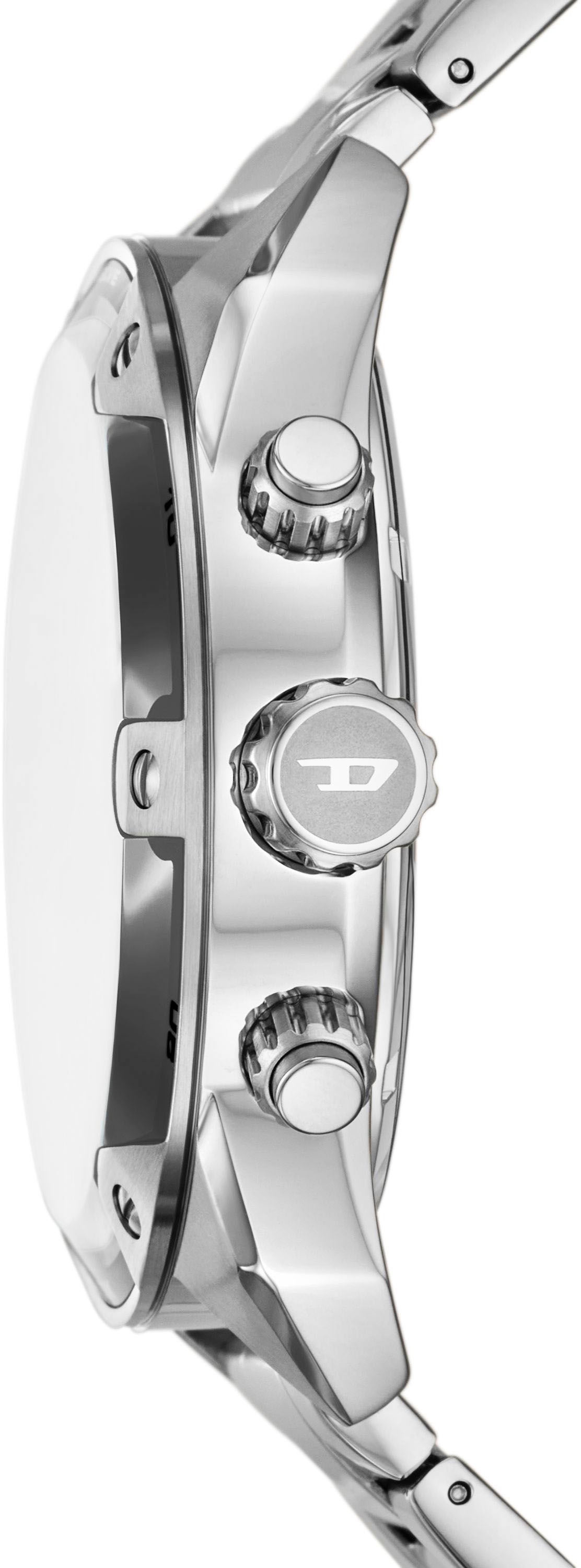 Diesel Chronograph »SPIKED«, Quarzuhr, Armbanduhr, Herrenuhr, Edelstahlarmband, Stoppfunktion, Tag