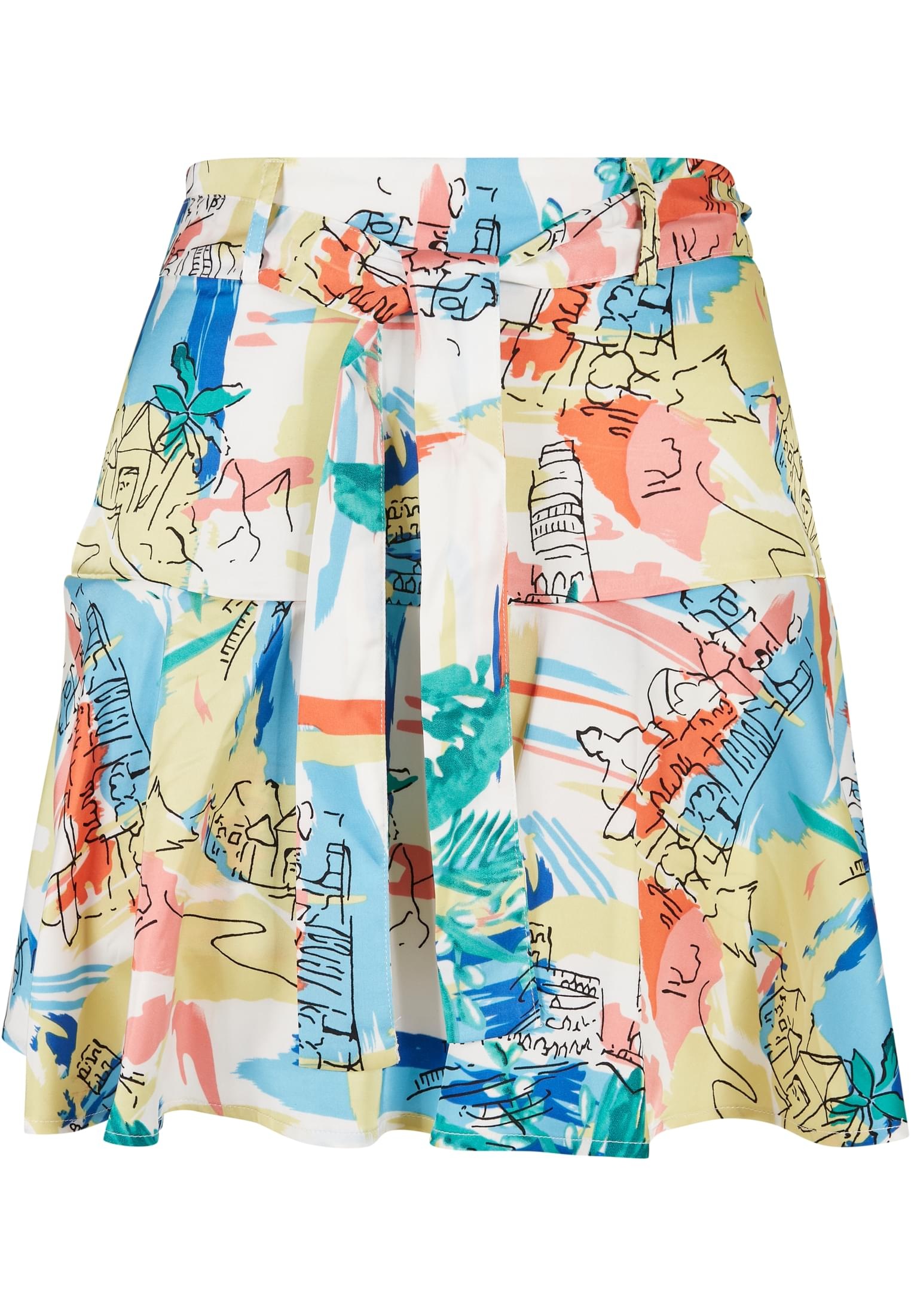 URBAN CLASSICS Skirt«, Ladies AOP tlg.) Satin (1 kaufen »Damen BAUR Mini Jerseyrock 