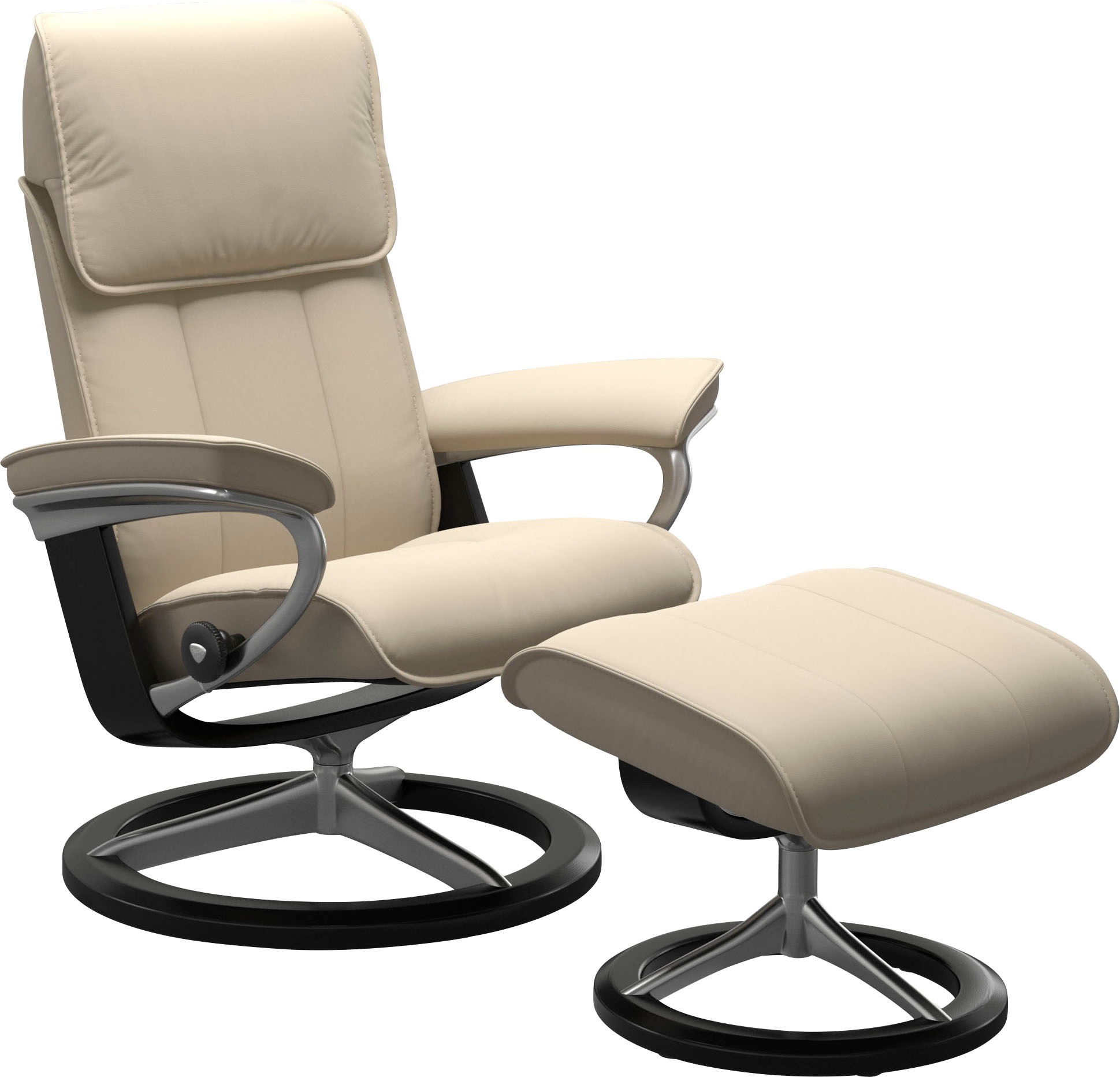 Stressless Relaxsessel "Admiral", (Set, Relaxsessel inkl. Hocker), mit Signature Base, Größe M & L, Gestell Schwarz