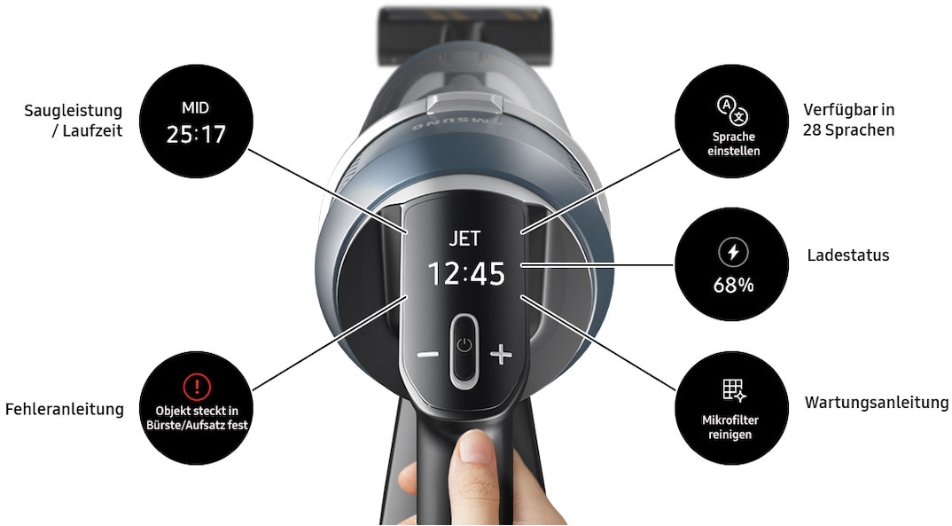 Samsung Akku-Handstaubsauger »Jet 75E Wet&Clean, VS20B75BDR5/WD«