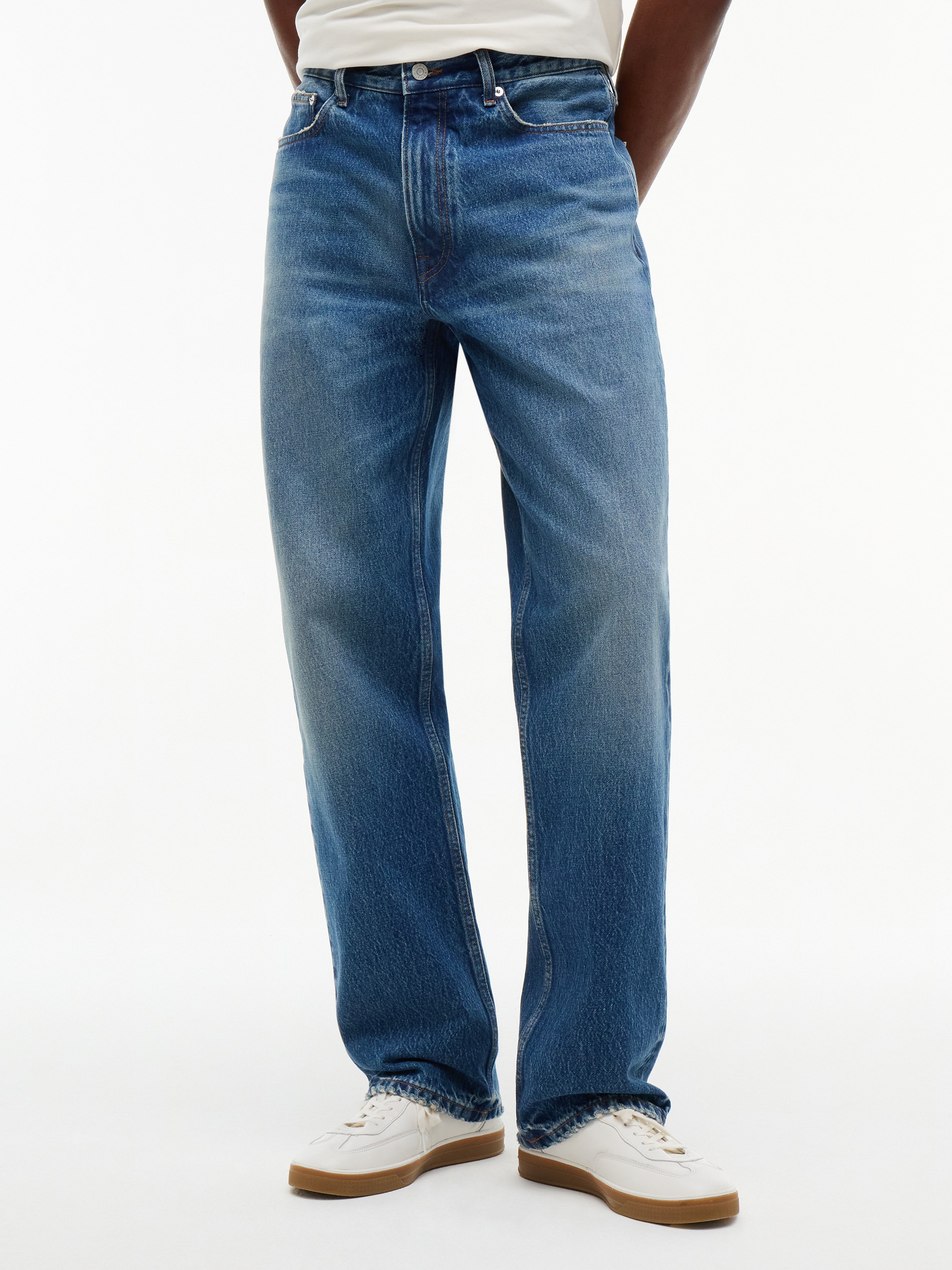 Tommy Hilfiger Straight-Jeans "RIVER RELAXED CHARLIE BLUE" aus Baumwoll-Denim, Relaxed Fit