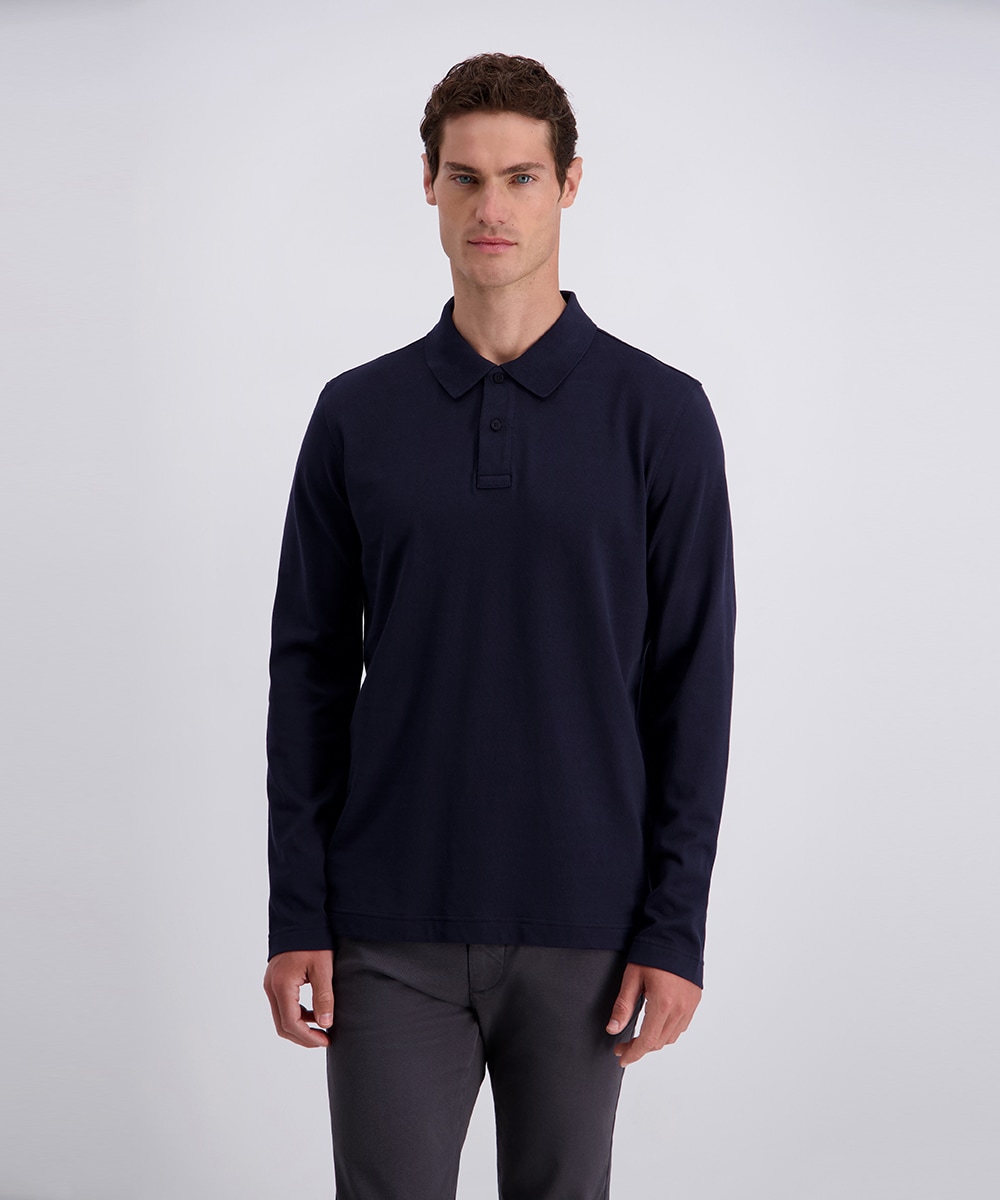 Pierre Cardin Langarm-Poloshirt in 2-Knopf-Form