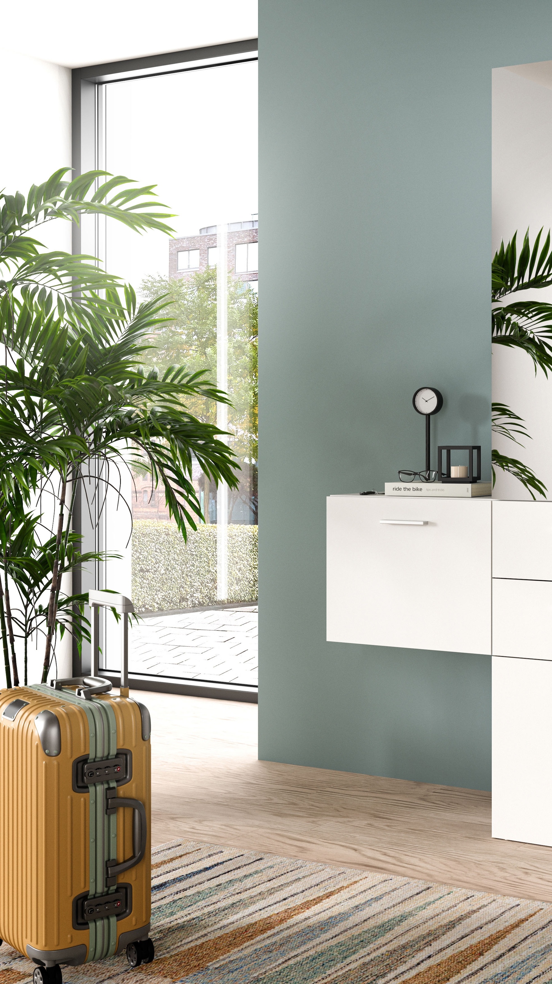 Home affaire Hängeschrank 1 Stk. tlg. Lumo, Garderobenschrank Breite 52 cm, 1 Klappe, 1 Fach, Flur, Diele