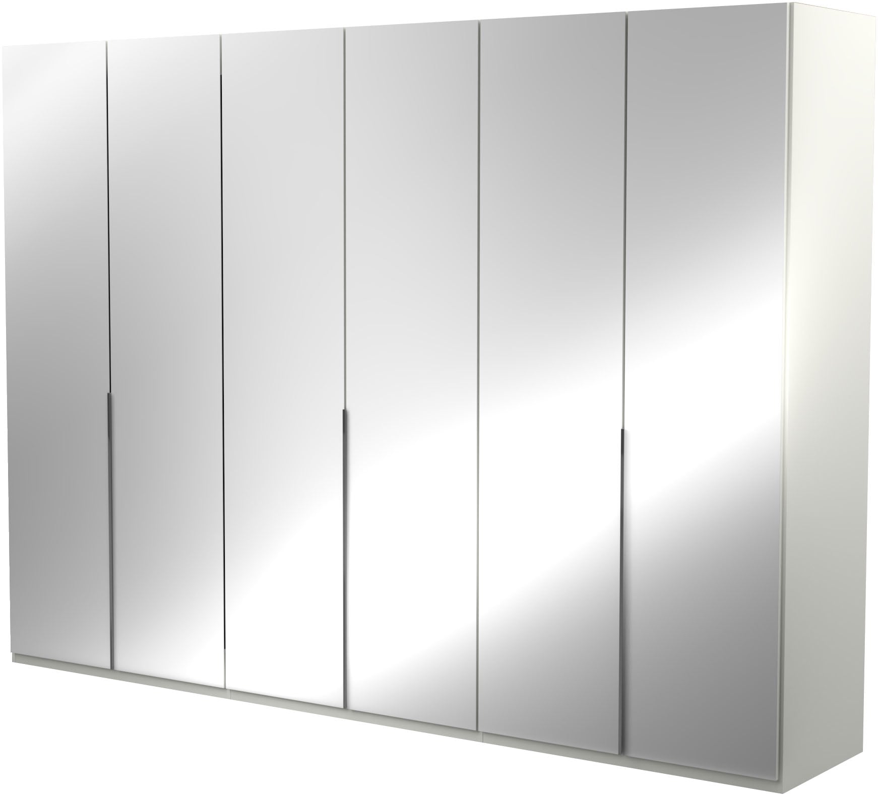 Musterring Kleiderschrank "San Diego, Kleiderschrank, Schrank, Garderobe, mit Glastüren" 1 Stk. tlg. 6-türig (gedämpft), 6 Böden, 3 Kleiderstangen, Chromgriffe