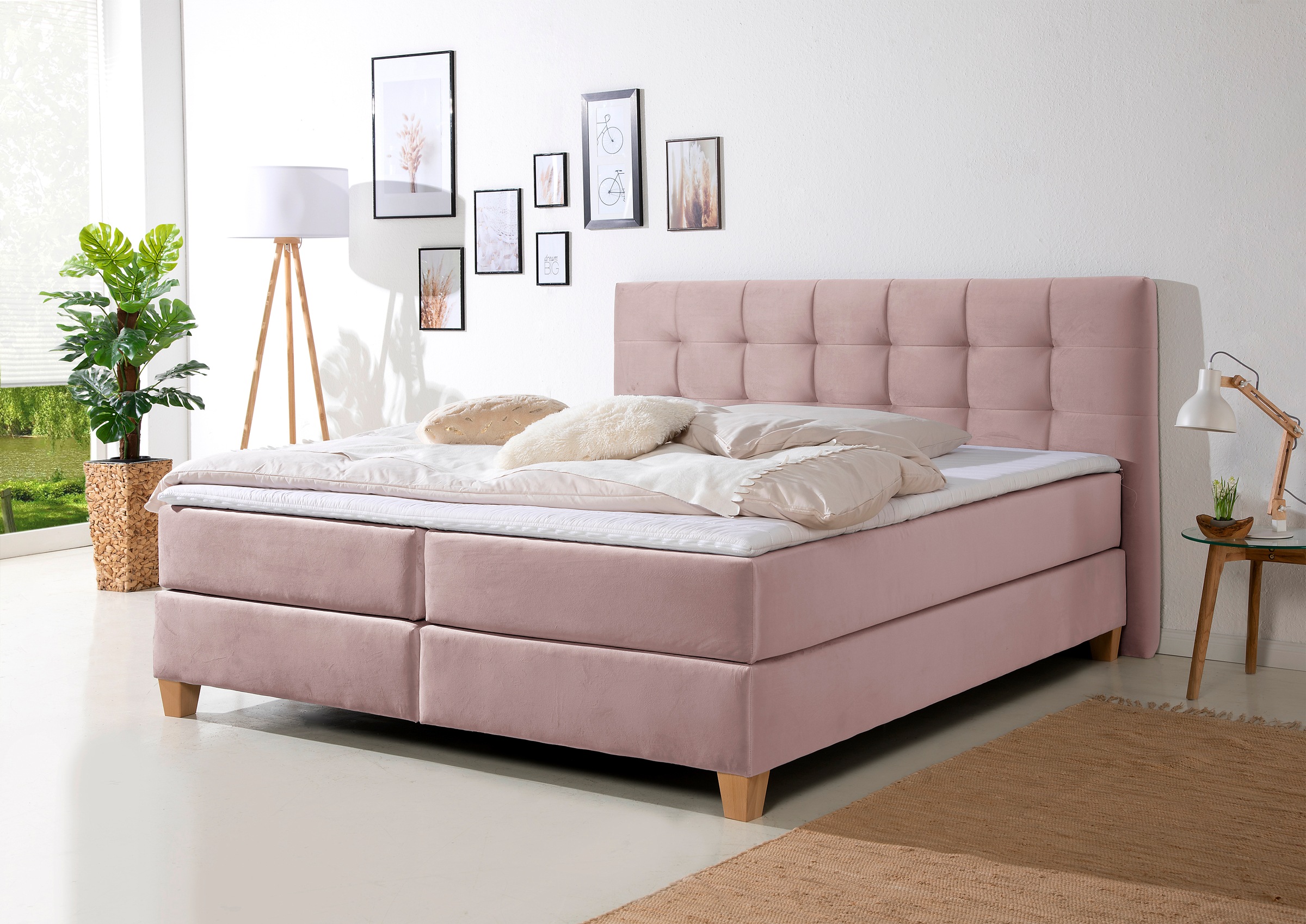 Home affaire Boxspringbett »Moulay«, inkl. Topper, in Überlänge 220 cm, 3 Härtegrade, auch in H4