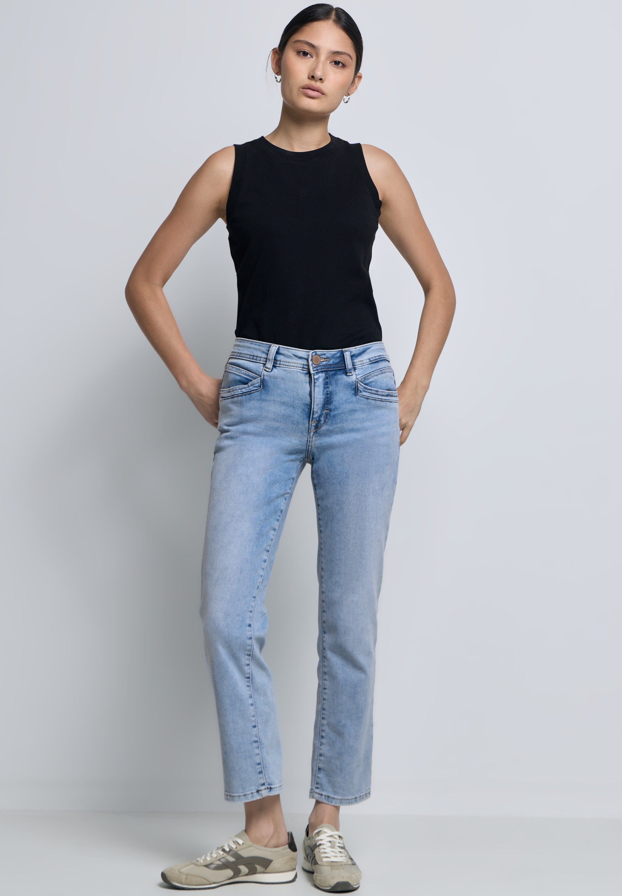 STREET ONE STUDIO Slim-fit-Jeans, Middle Waist
