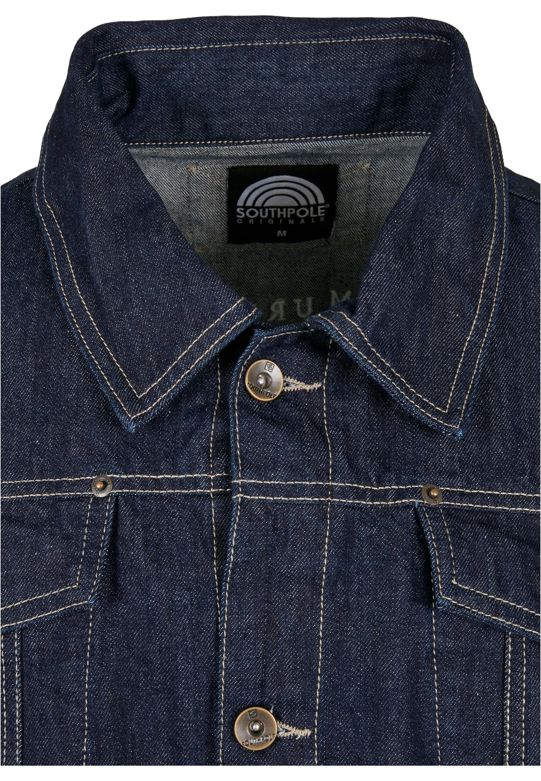 Southpole Allwetterjacke »Southpole Herren Southpole Script Denim Jacket«, (1 St.), ohne Kapuze