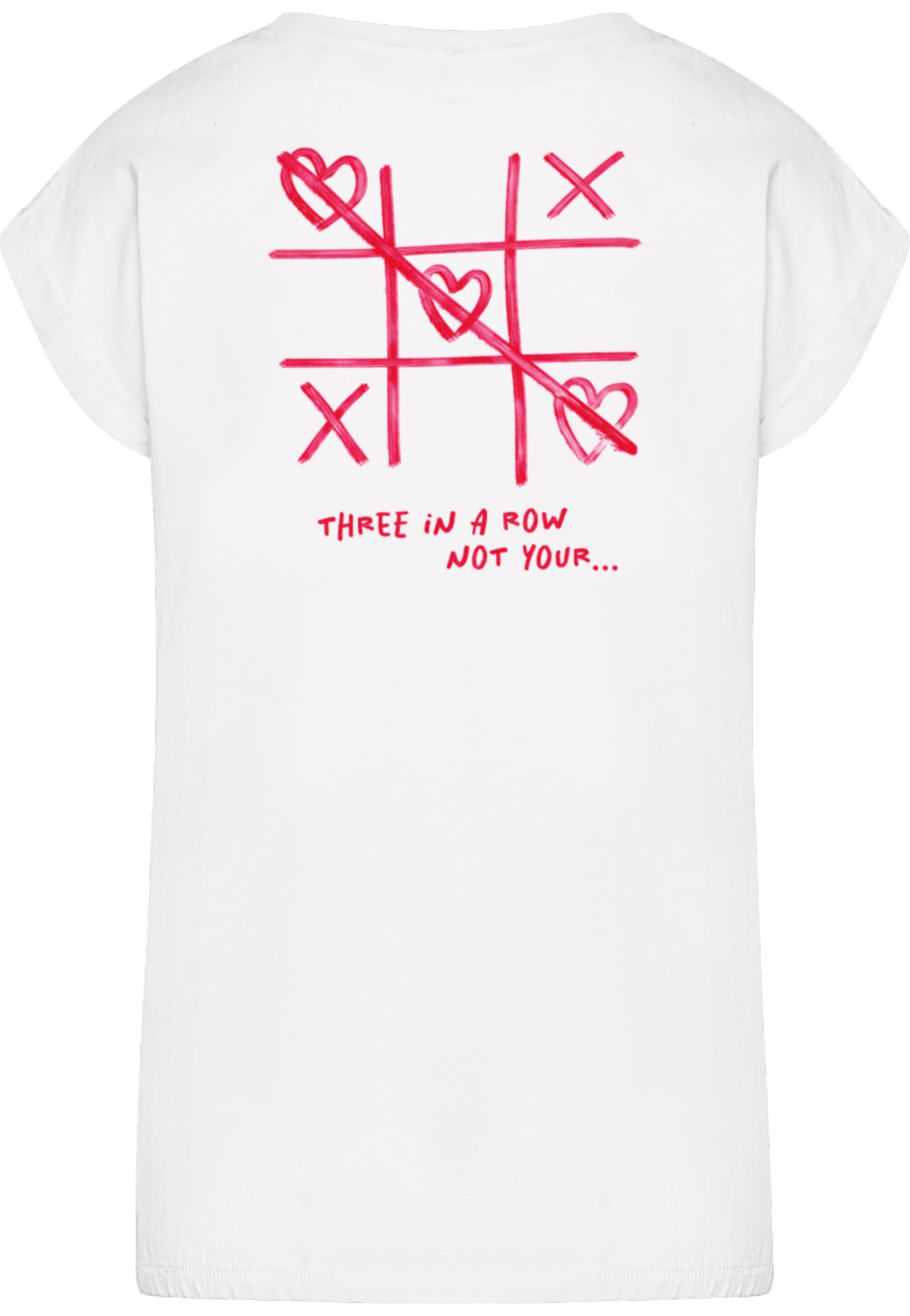 Miss Tee T-Shirt »Miss Tee Three In A Row Ladies Extended Shoulder Tee« 1 Stk.