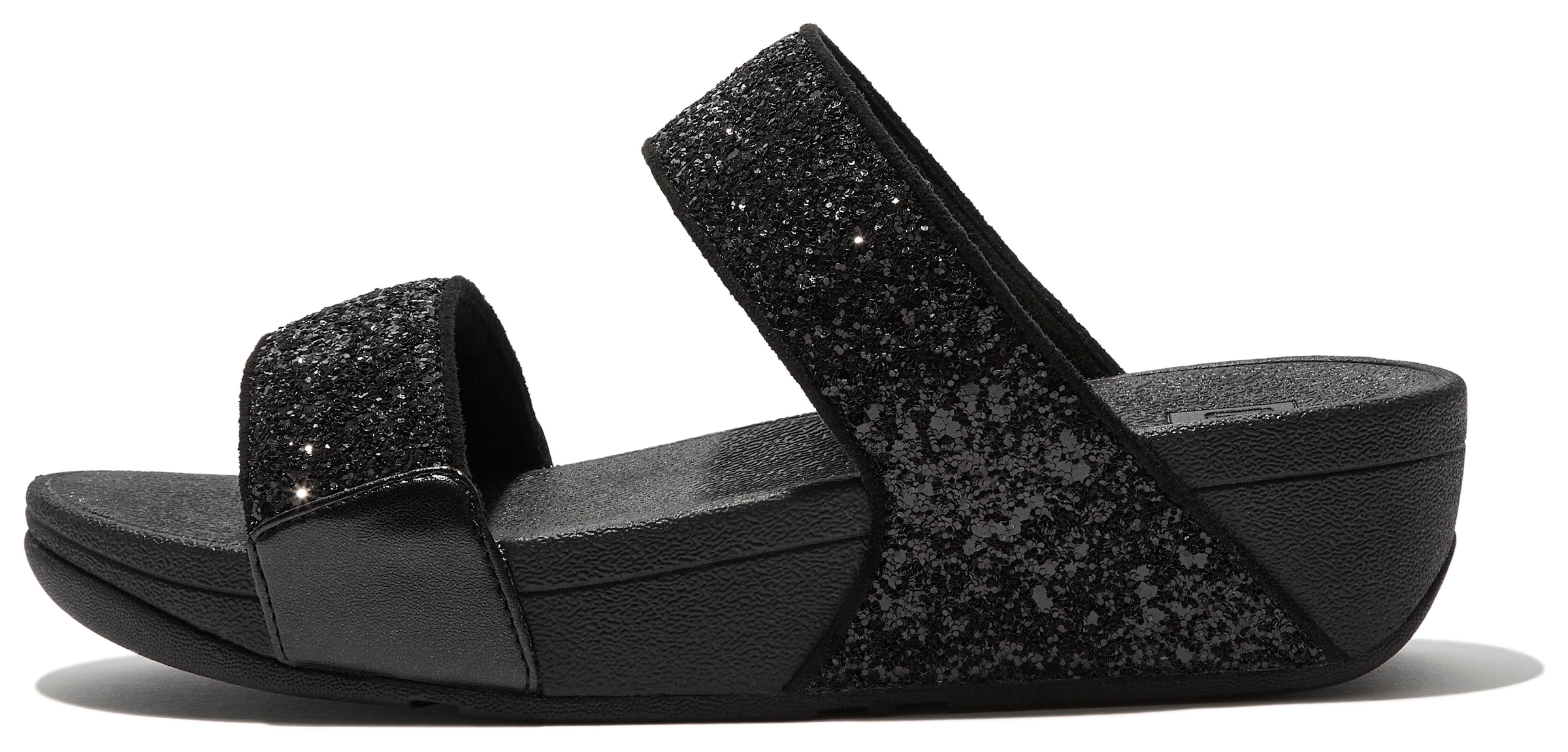 Fitflop Keilpantolette »LULU GLITTER SLIDES«, Pool Slides, Strandschuh mit Glitter