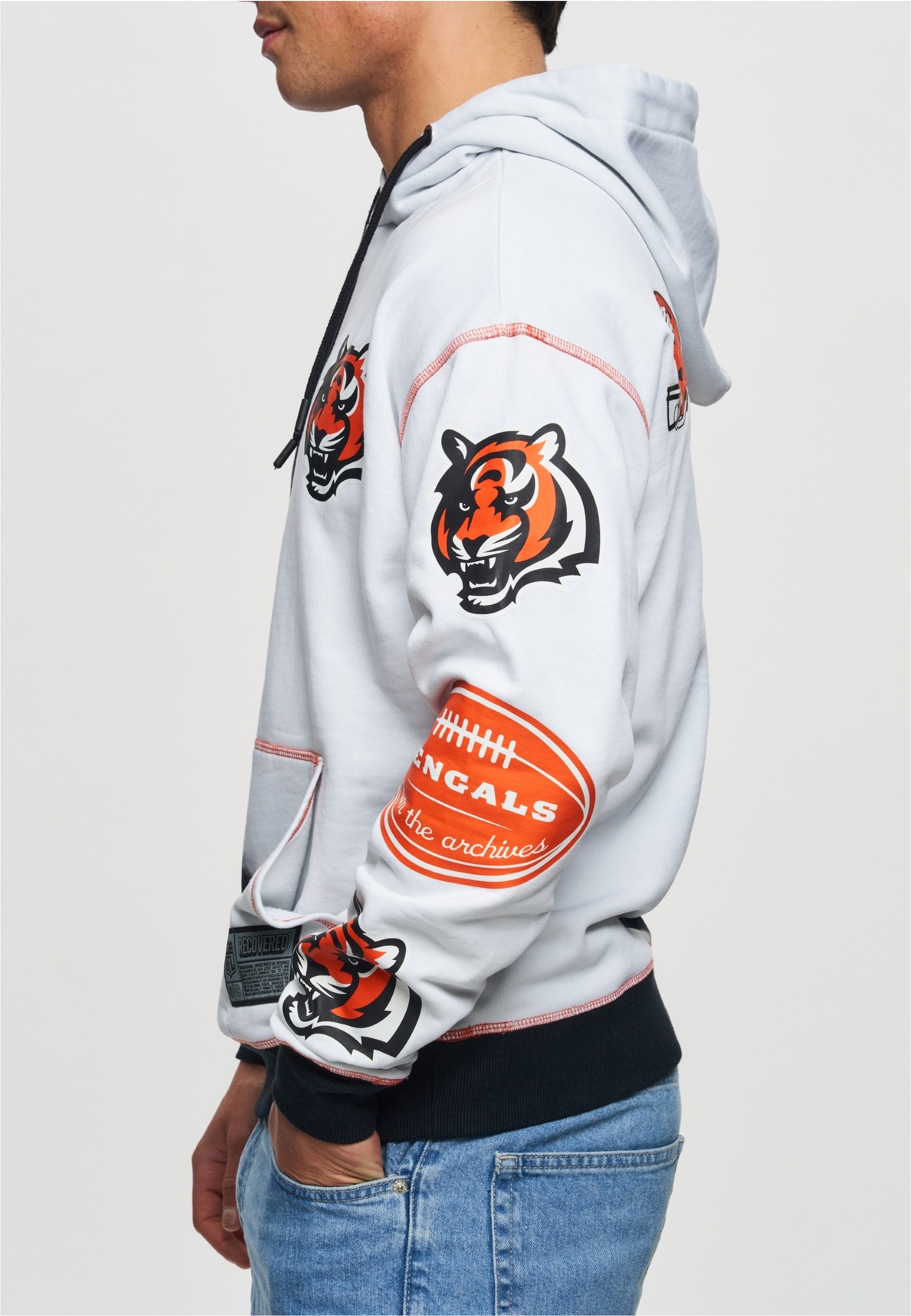 Recovered Kapuzensweatshirt »NFL Bengals Ink Dye Effect On«, im zeitlosen Design