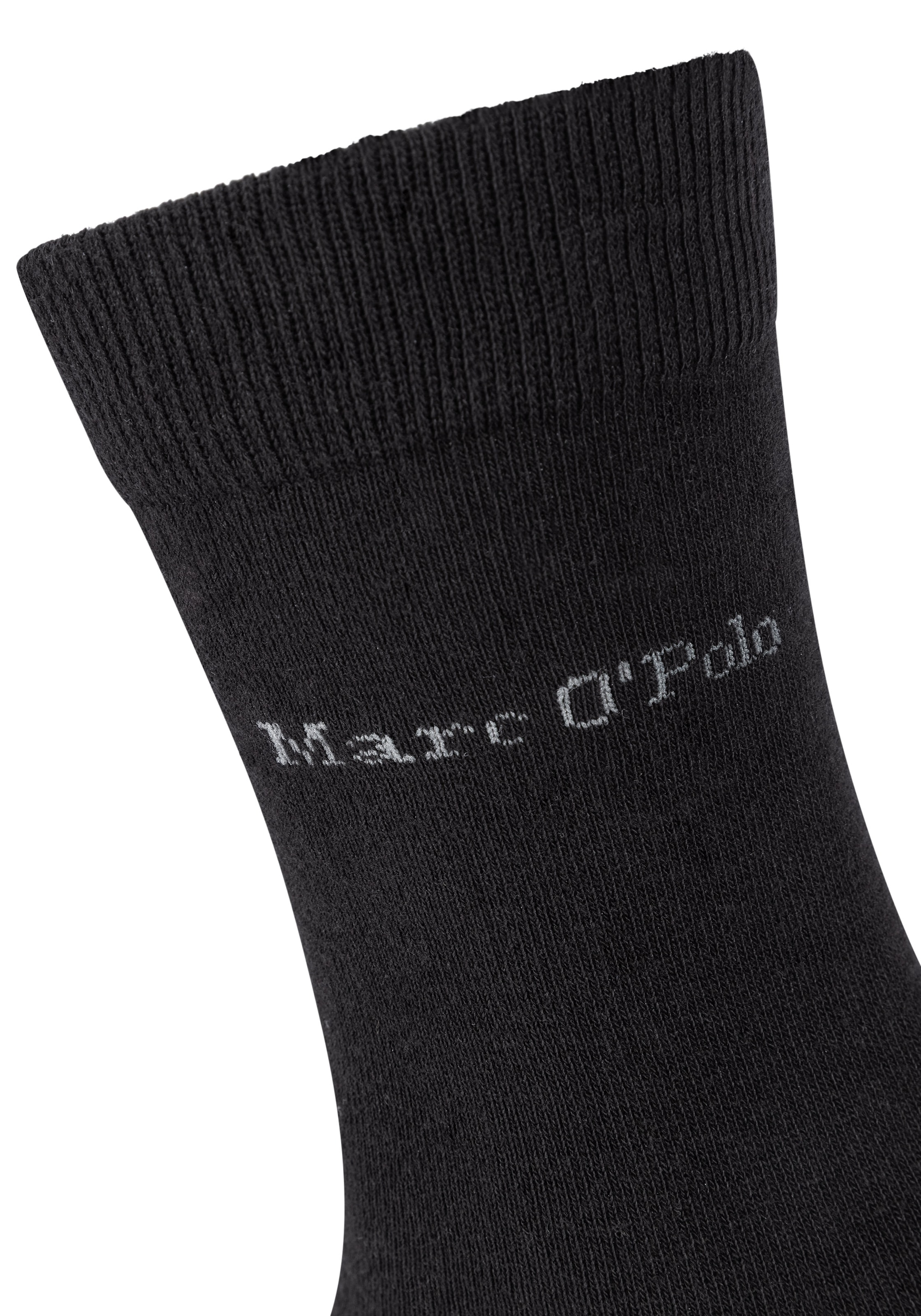 Marc O'Polo Socken 3 Paar,  aus gekämmter Baumwolle, mit handgekettelter Zehennaht