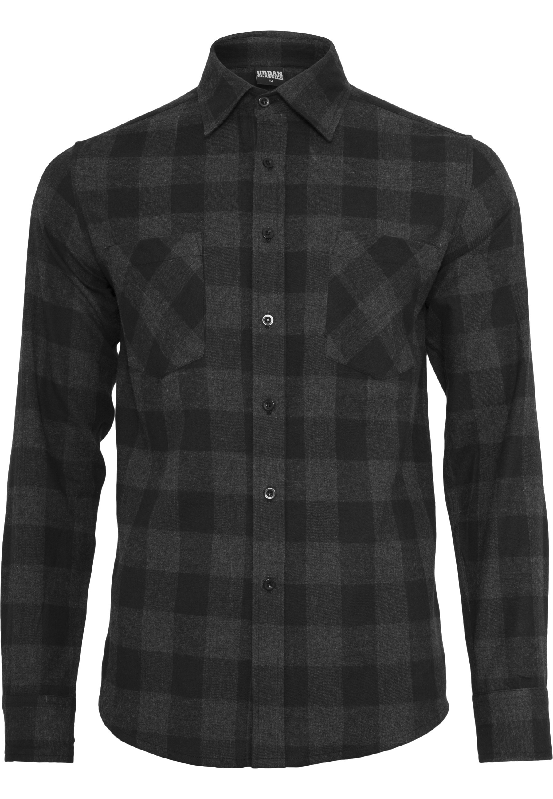 URBAN CLASSICS Kurzarmshirt "Urban Classics Herren Checked Flanell Shirt" 1 Stk.