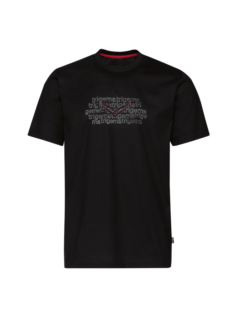 Trigema T-Shirt "TRIGEMA T-Shirt mit Logo-Print" 1 Stk. tlg. günstig online kaufen