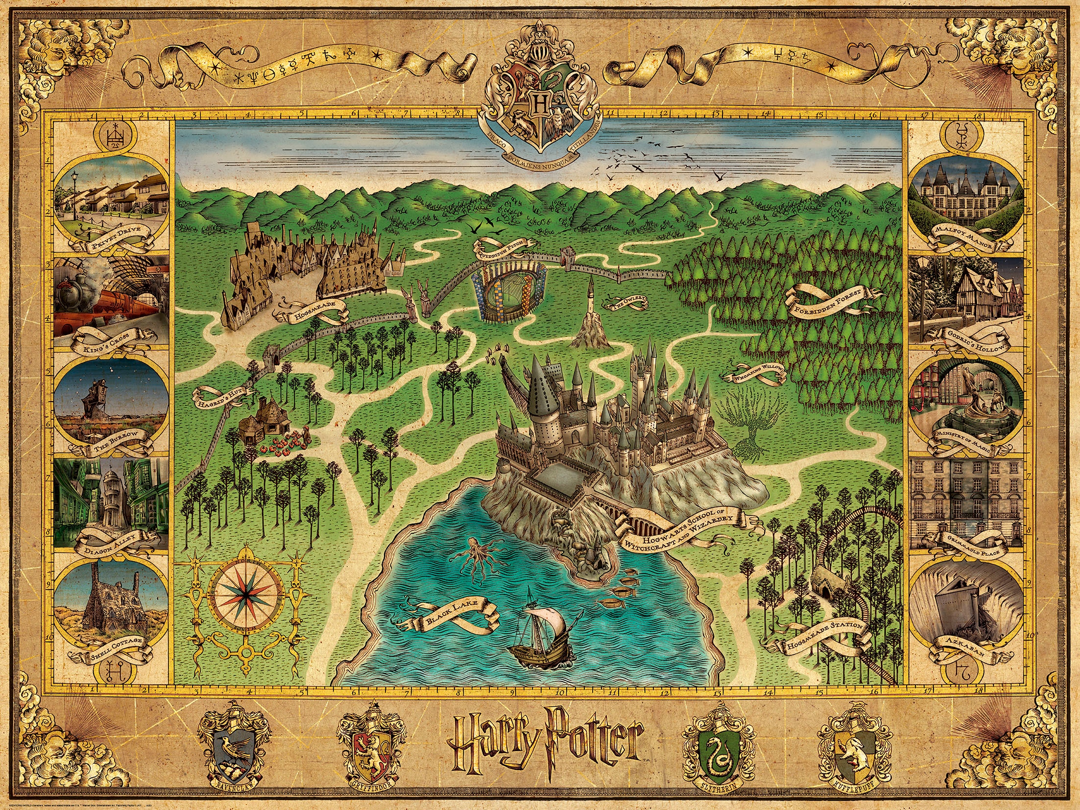 Ravensburger Puzzle »Harry Potter Hogwarts Karte«, Made in Germany