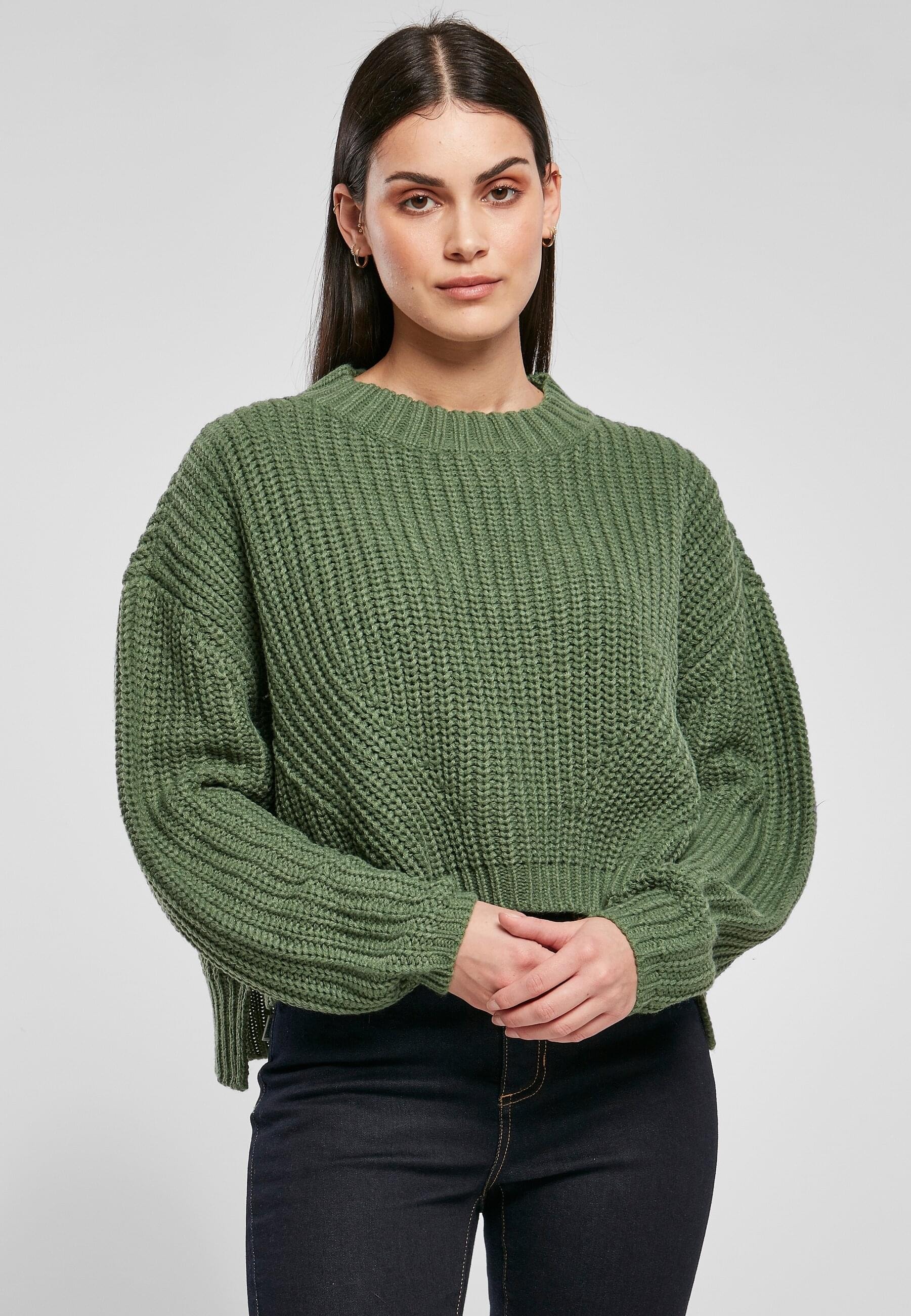 URBAN CLASSICS Rundhalspullover »Urban Classics Damen Ladies Wide Oversize Sweater«, (1 tlg.)