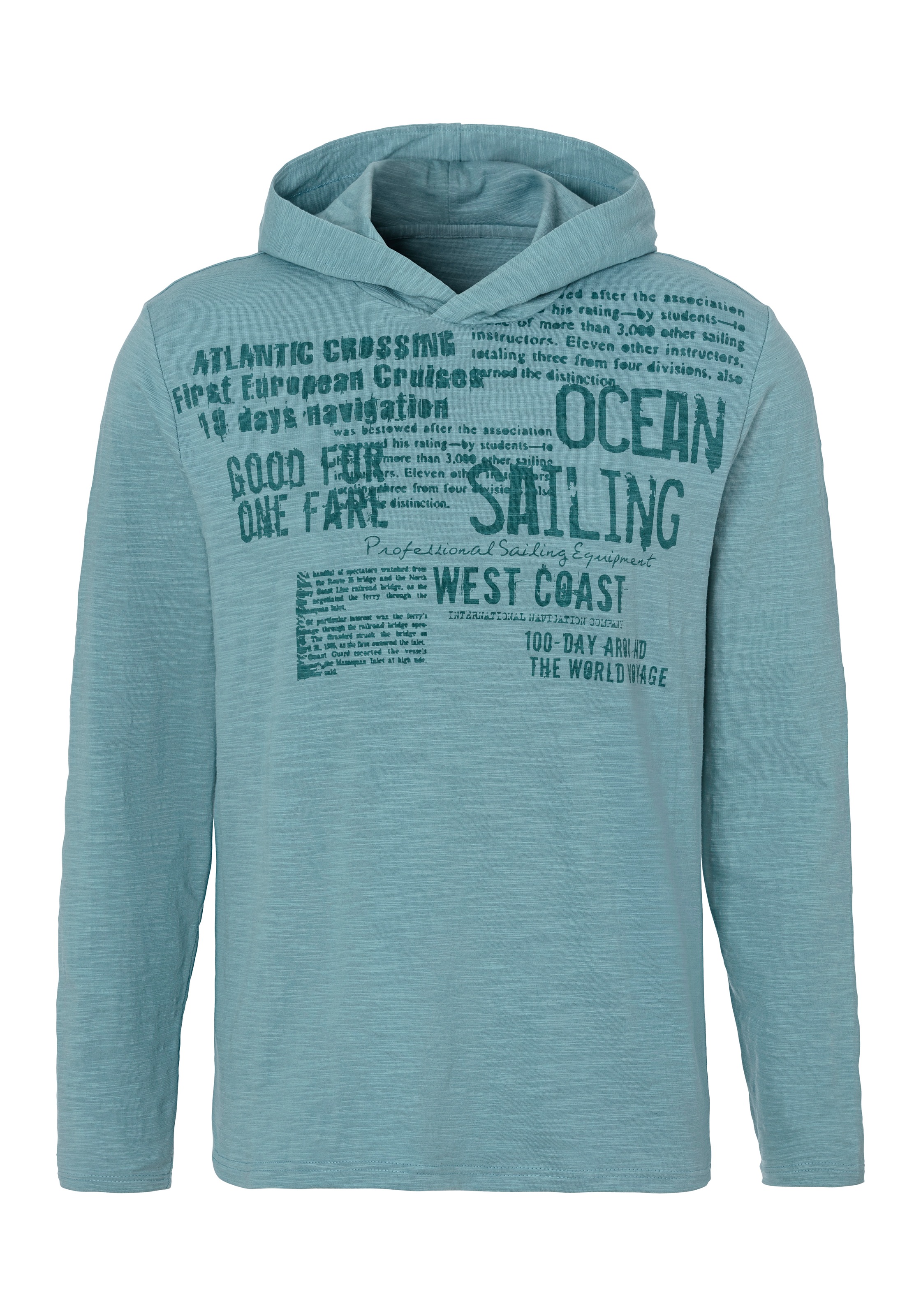 John Devin Kapuzenshirt, Langarmshirt bedruckt mit Kapuze aus strukturierte günstig online kaufen