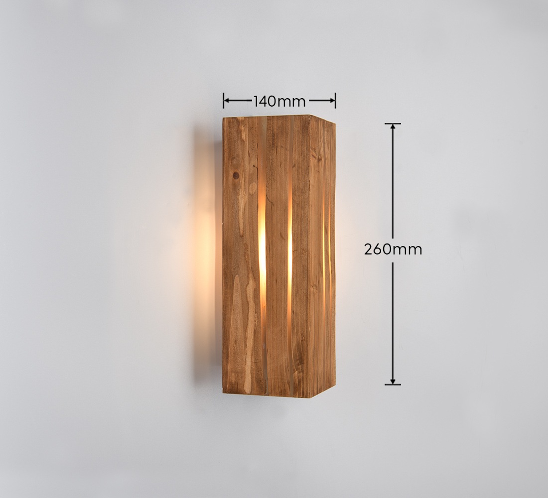 TRIO Leuchten Wandleuchte »KARUNI, Wandlampe mit Holz Schirm naturbelassen, indirektes Licht« E14 1 Stk. warmweiß - kaltweiß exkl 1x E14 max 10W, Holz Wandleuchte mit Lichteffekten am Schirm