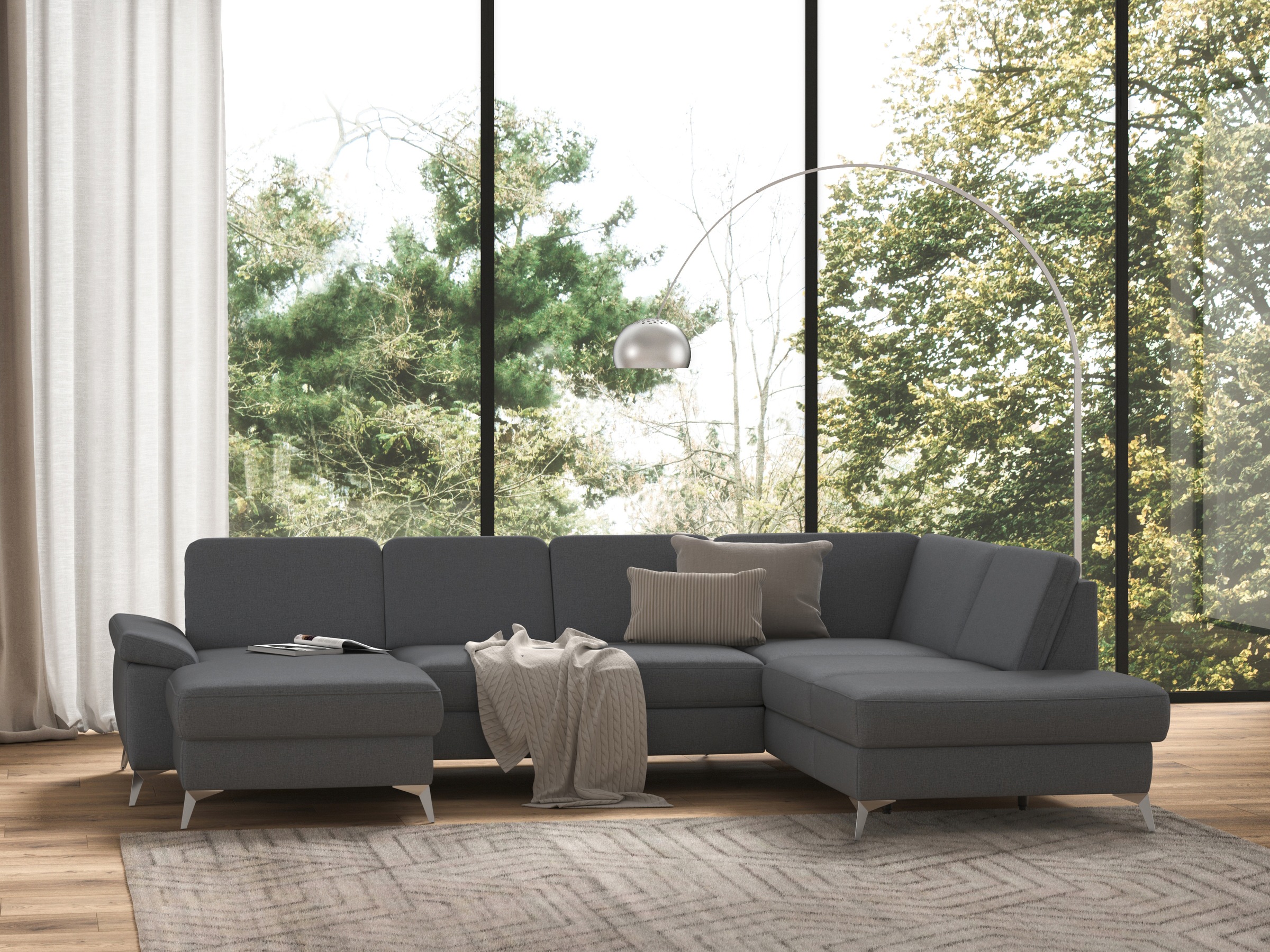 Thumbnail - sit&more Wohnlandschaft "Padua U-Form", inklusive Sitztiefenverstellung, Armteilfunktion und Federkern
