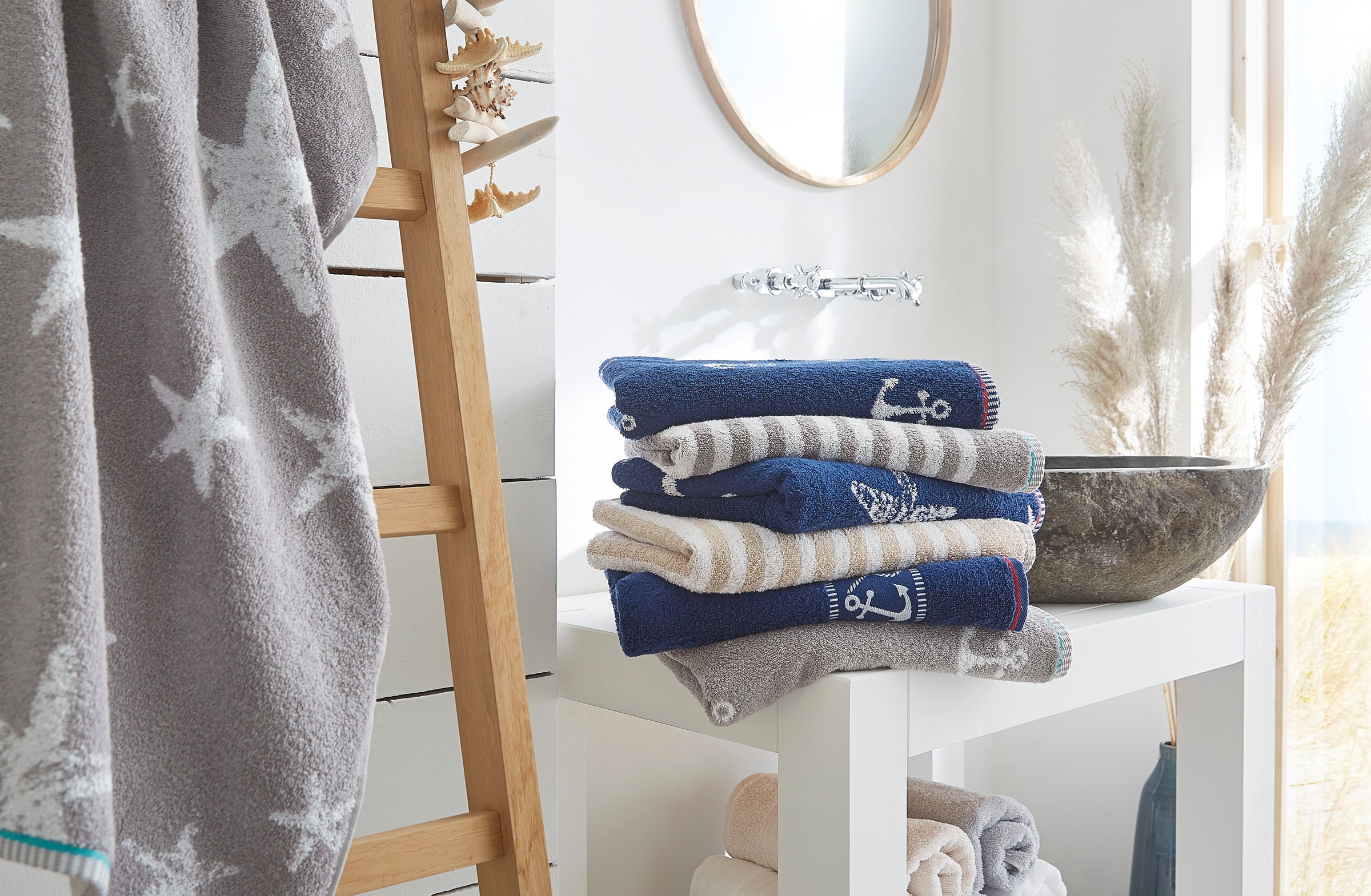 Dyckhoff Duschtuch "Maritim, Sea Stripe" günstig online kaufen