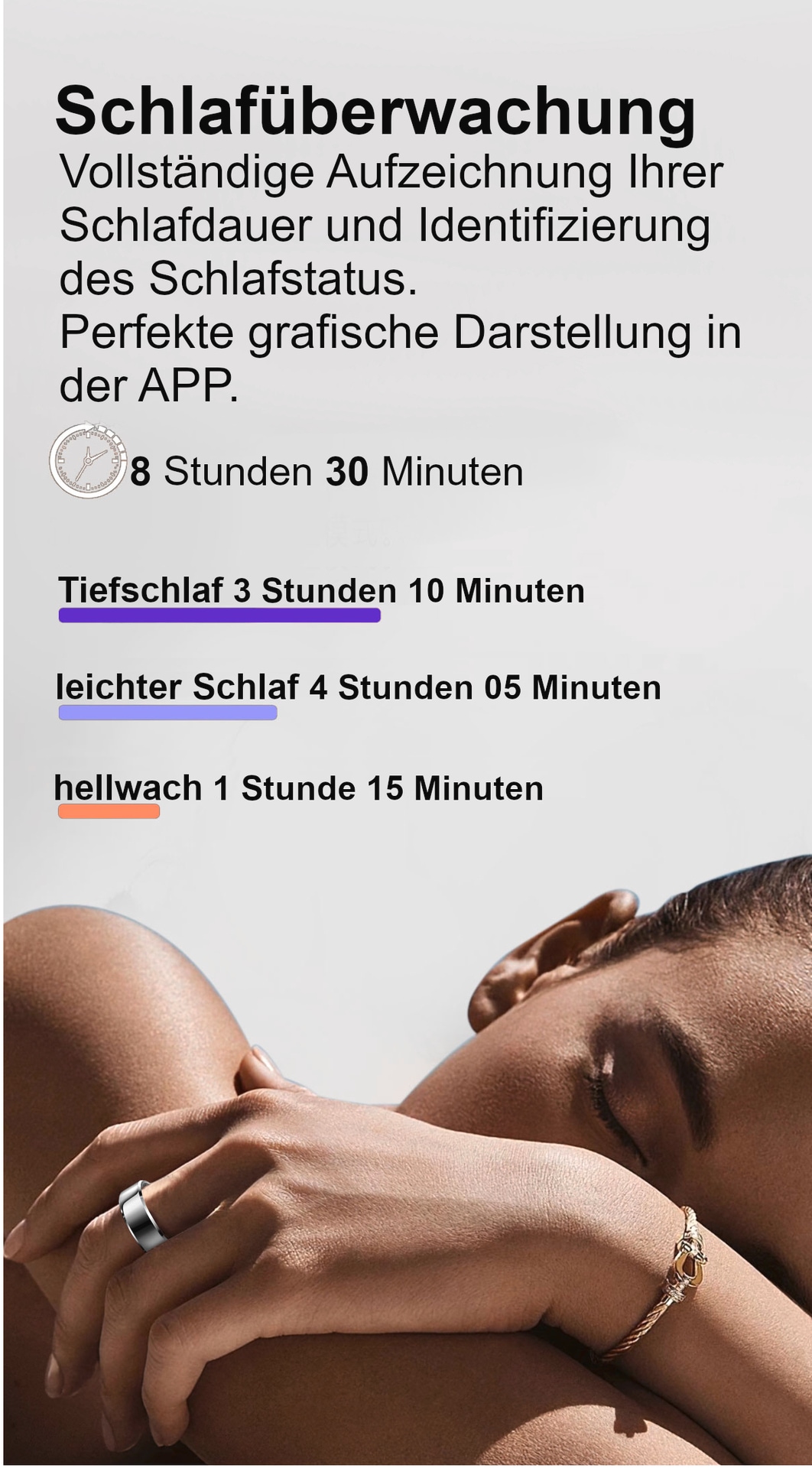 felixx Activity Tracker »Smart Ring SR6-Schwarz-Größe 11 (64,6mm)«