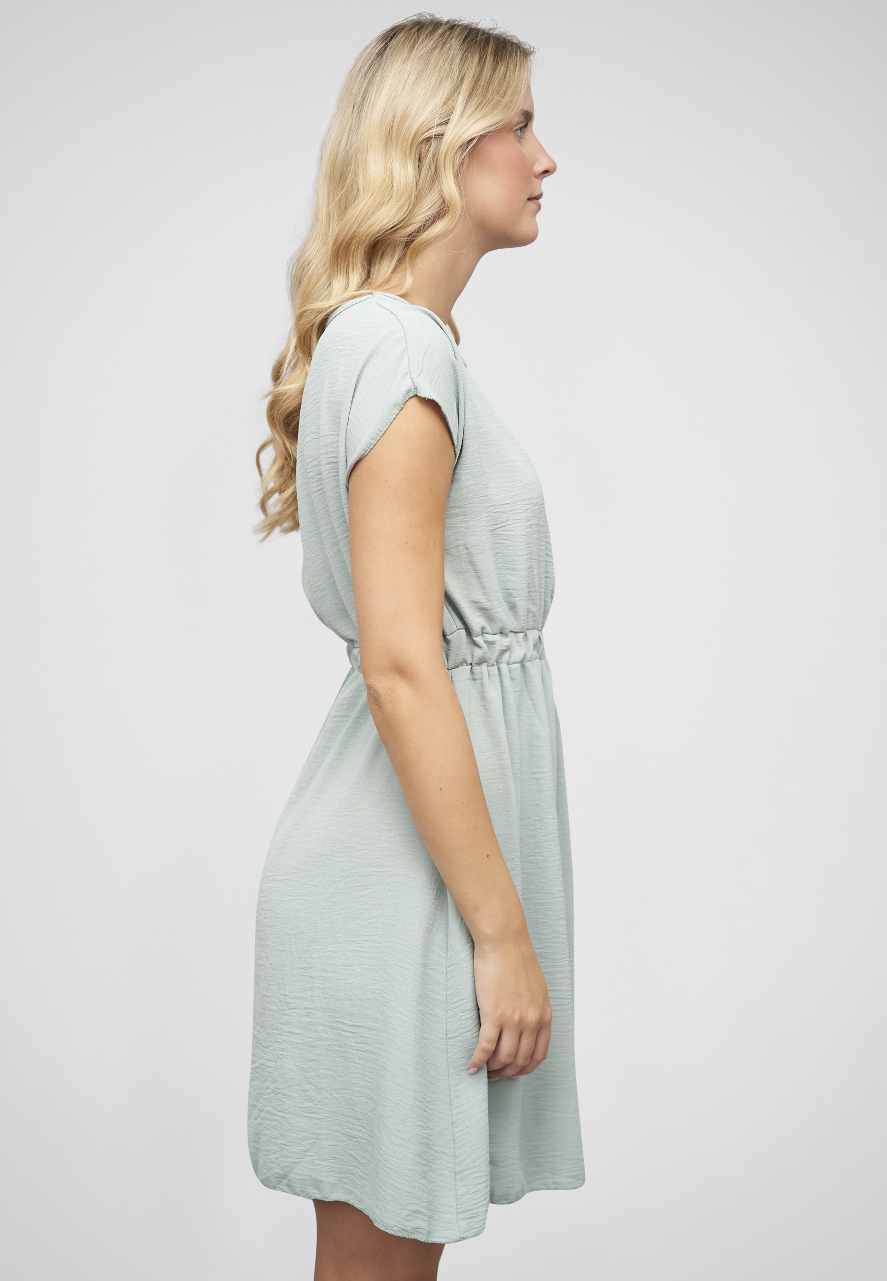 CLOUD 5IVE Shirtkleid »CLOUD 5IVE Musselin T-Shirt-Kleid mit elastischem Taillenbund« 1 Stk. tlg.