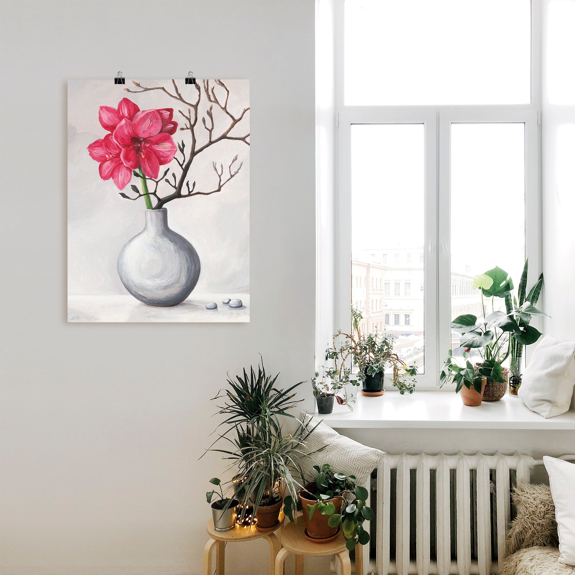 Artland Wandbild »Rote Amaryllis«, Blumen, (1 St.), als Alubild, Outdoorbild, Leinwandbild, Poster in verschied. Größen
