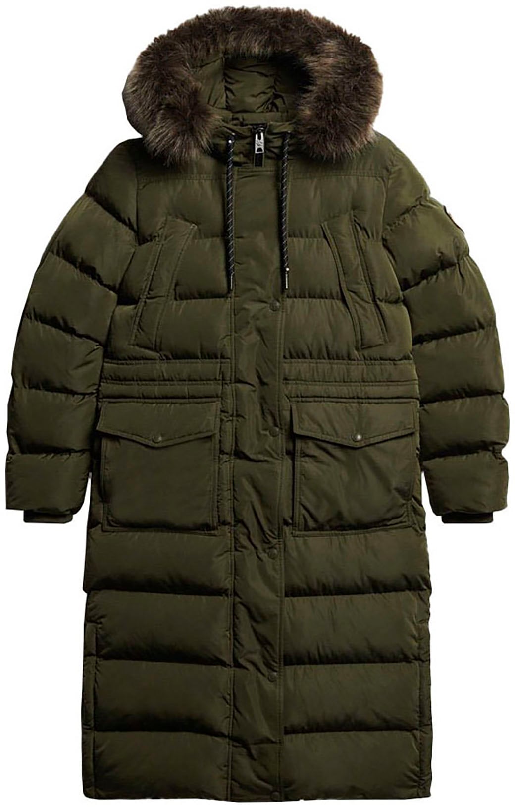 Superdry Steppjacke "Everest Faux Fur Longline Jkt" günstig online kaufen