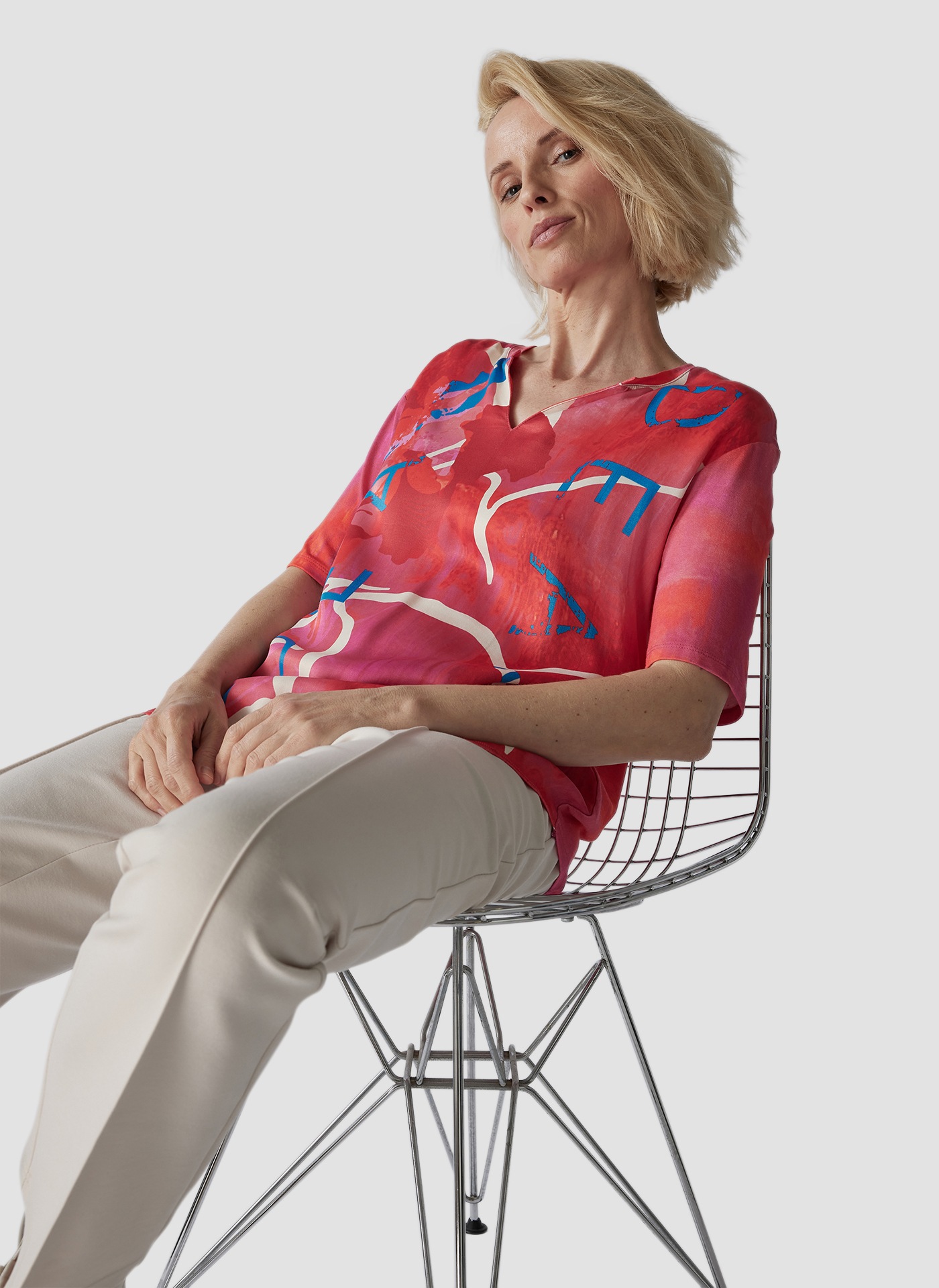 LeComte Print-Shirt »LeComte Farbenfrohes T-Shirt mit grafischem Muster«