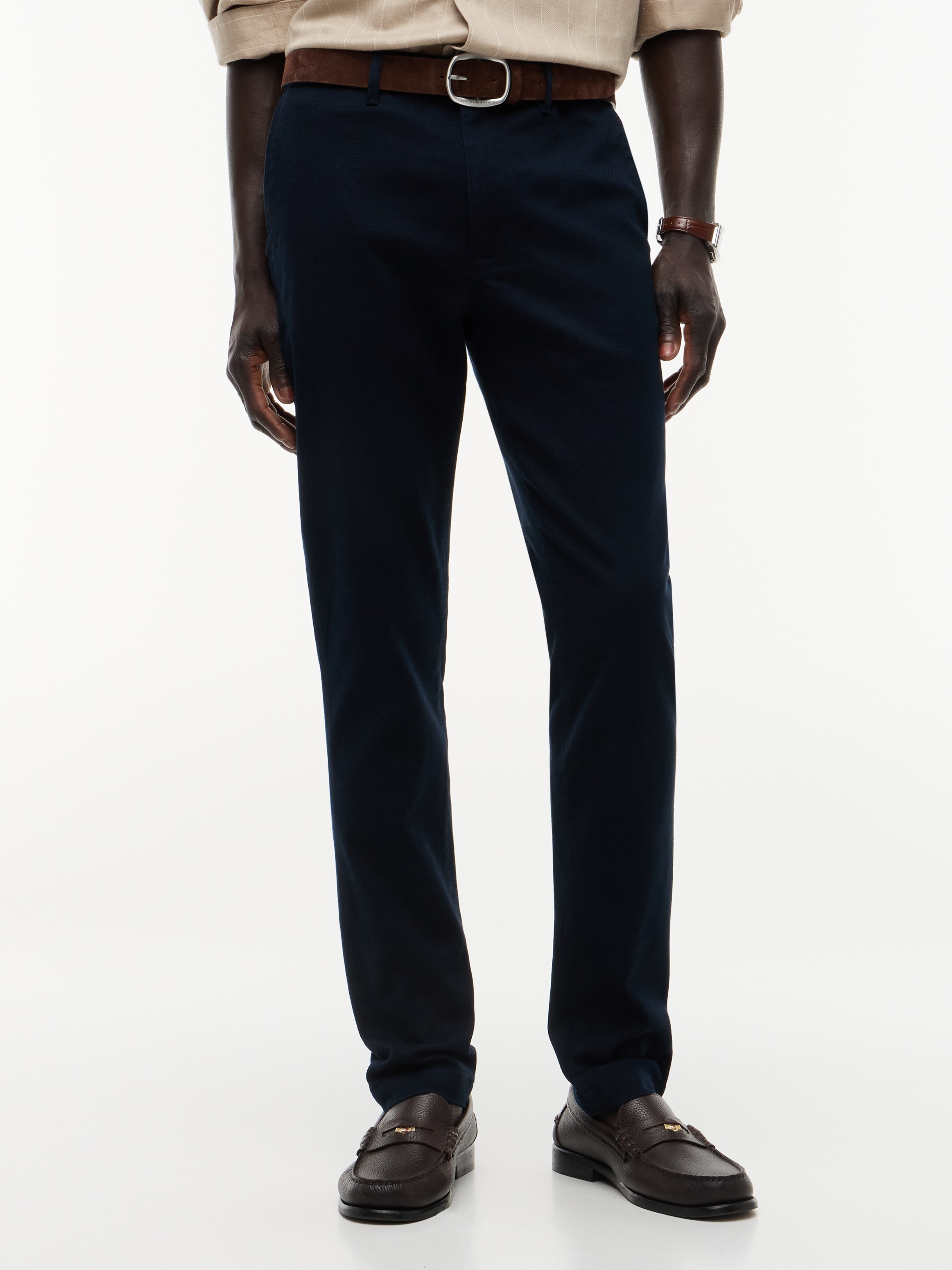 Tommy Hilfiger Chinohose "BLEECKER OPEN STRUCTURE" aus Stretch-Baumwolle, Slim Fit