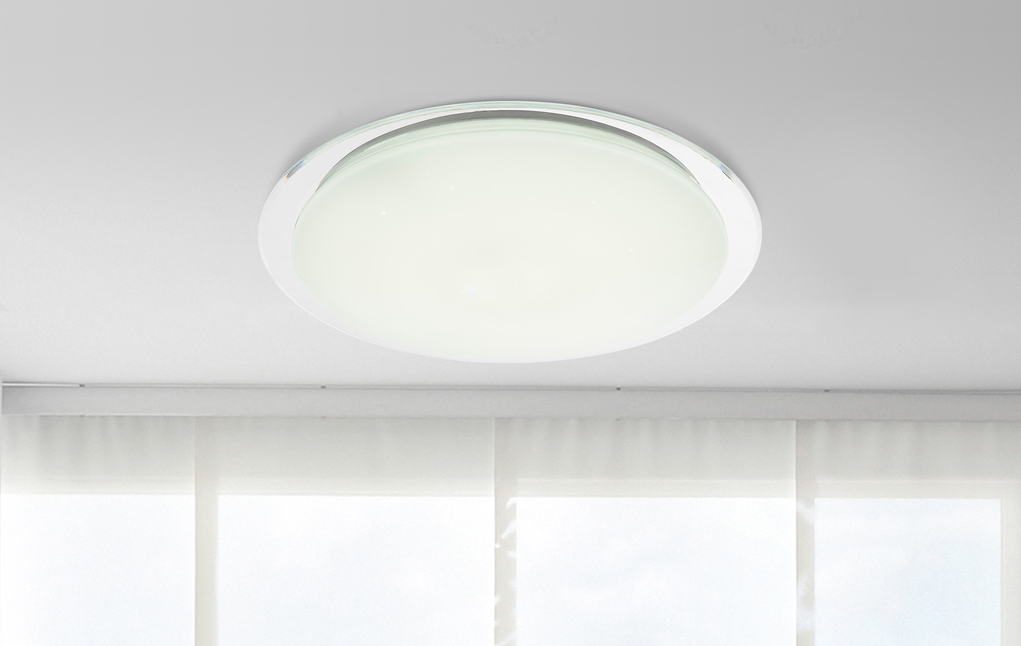 GLOBO LIGHTING LED Deckenleuchte »OPTIMA«, Leuchtmittel LED-Modul | LED fest integriert, Deckenlampe/rund/Wohnzimmer/Schlafzimmer/elegant